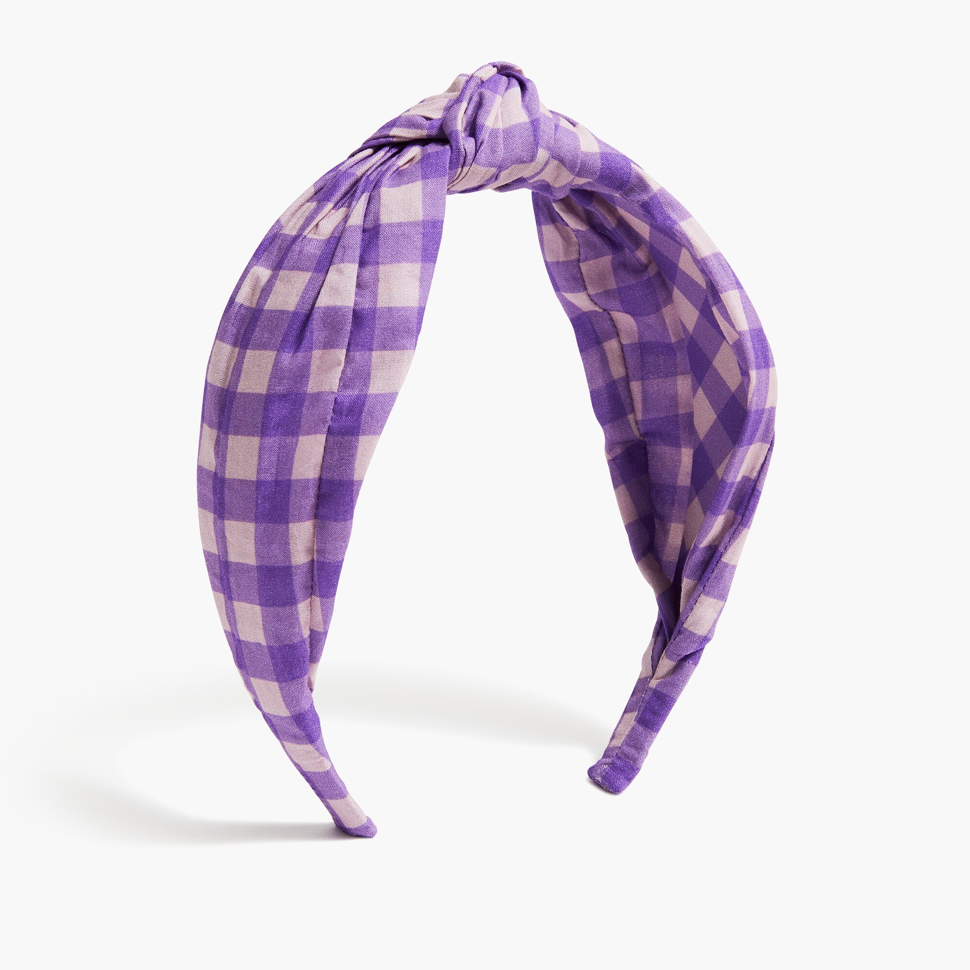 Gingham knot headband