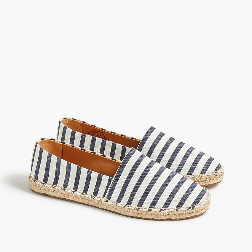 Factory: Striped Canvas Slip-on Espadrilles For Women