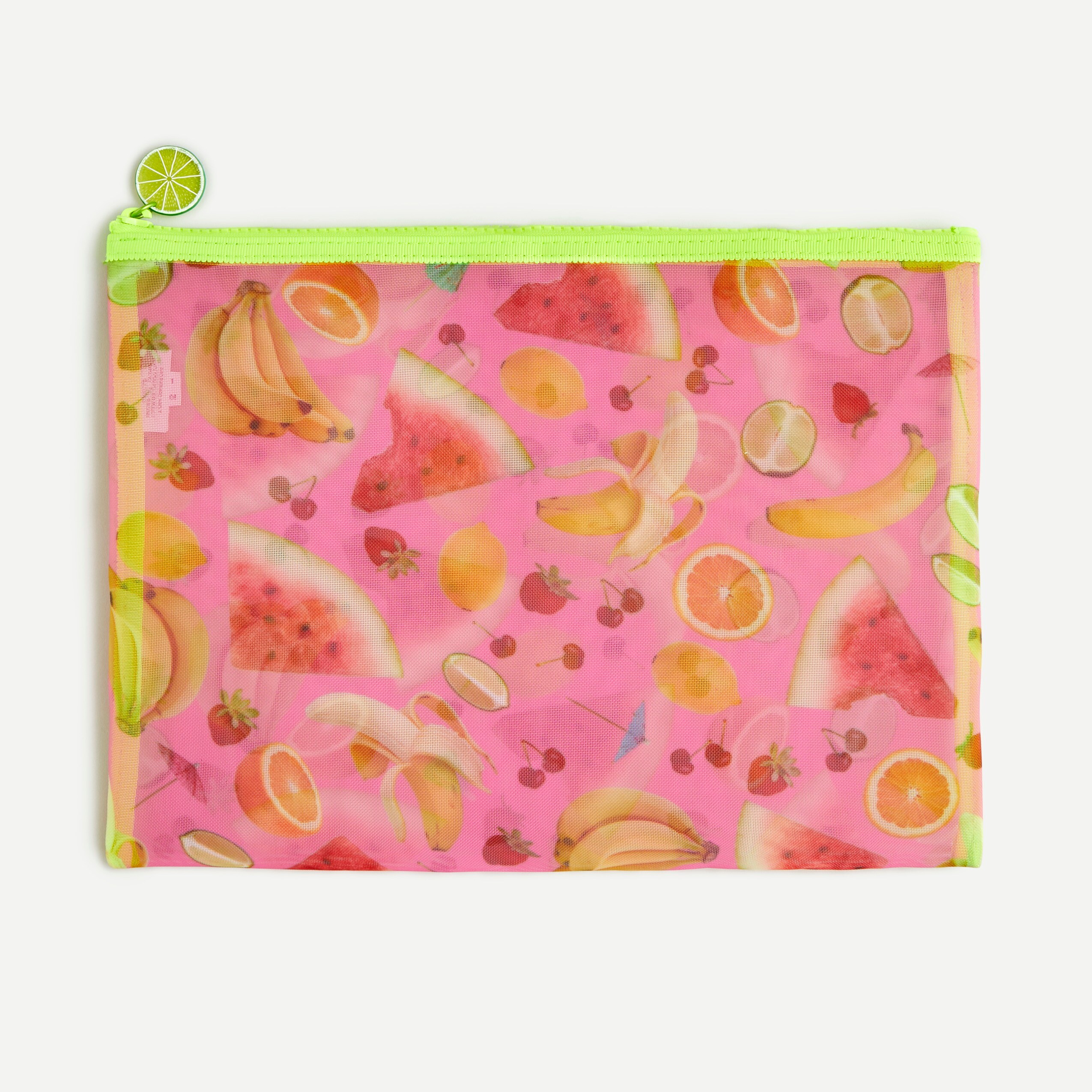 Edie Parker® X J.Crew Large Mesh Pouch In Fruit Punch For