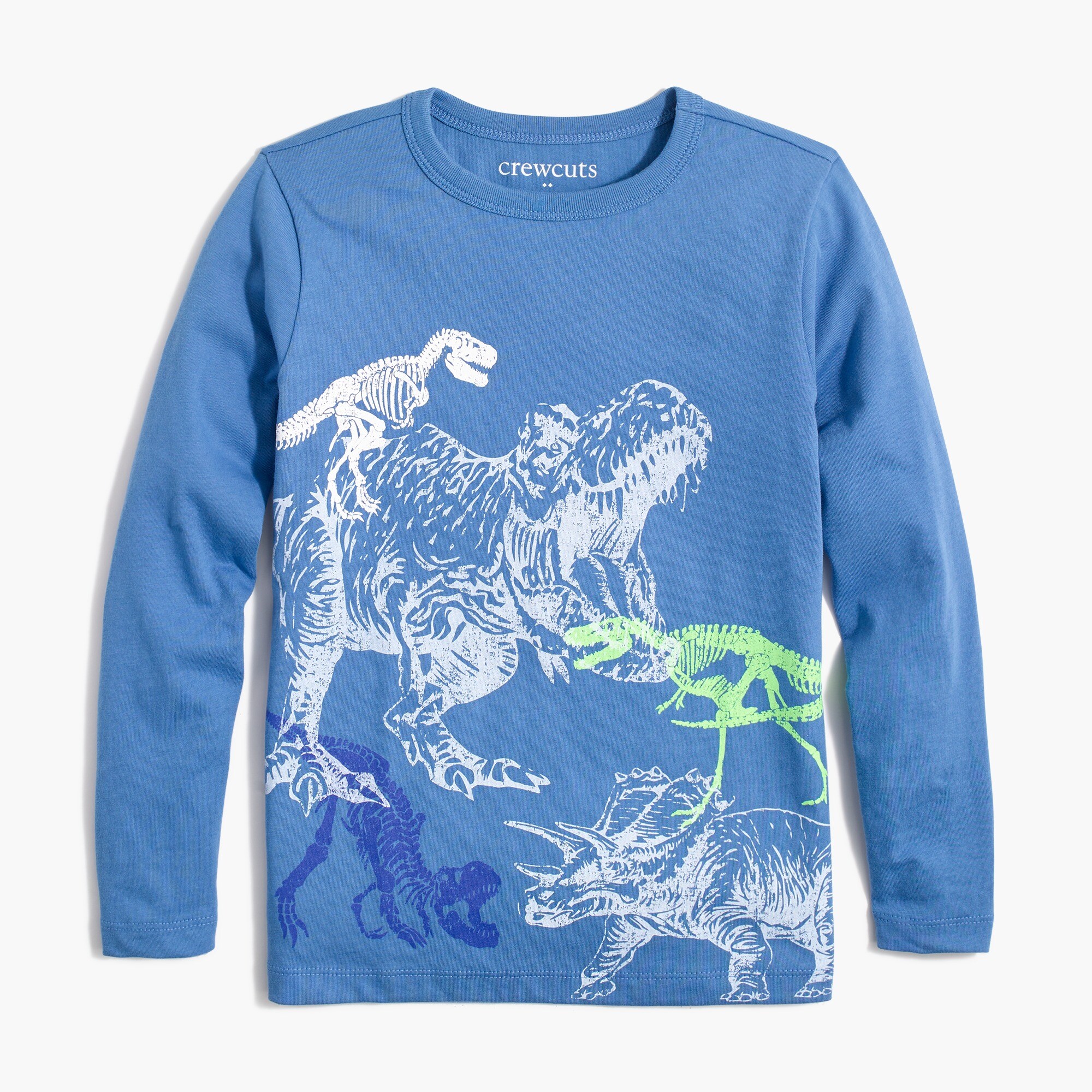 Boys' long-sleeve dinosaur graphic tee