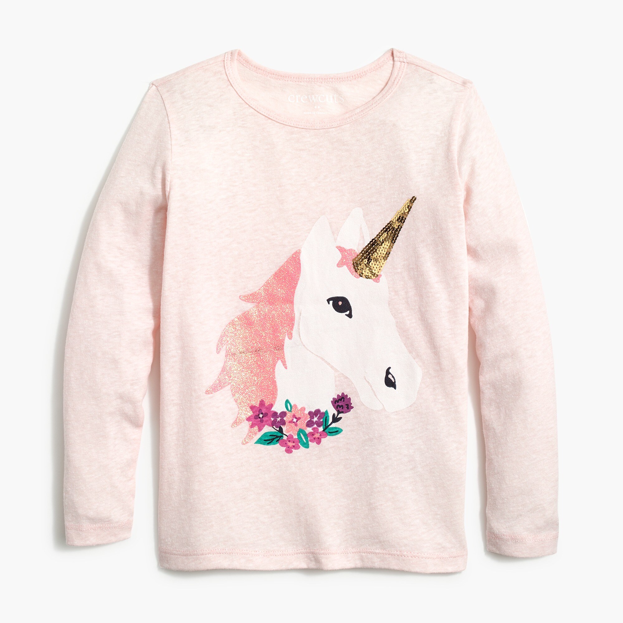 girls' unicorn graphic tee for girls