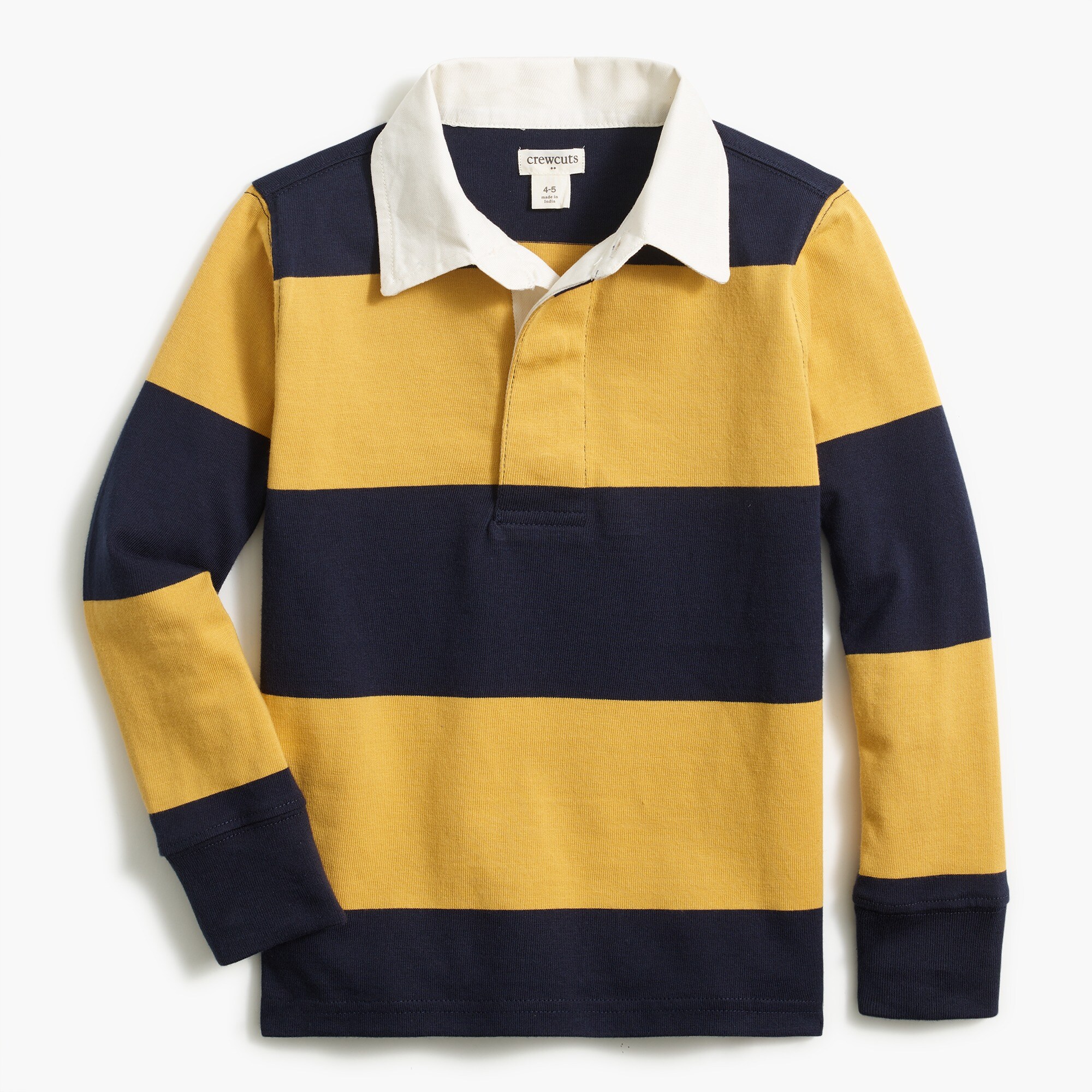 Boys' long-sleeve rugby polo shirt