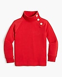 Girls' button-neck tunic sweatshirt in cloud spun fleece