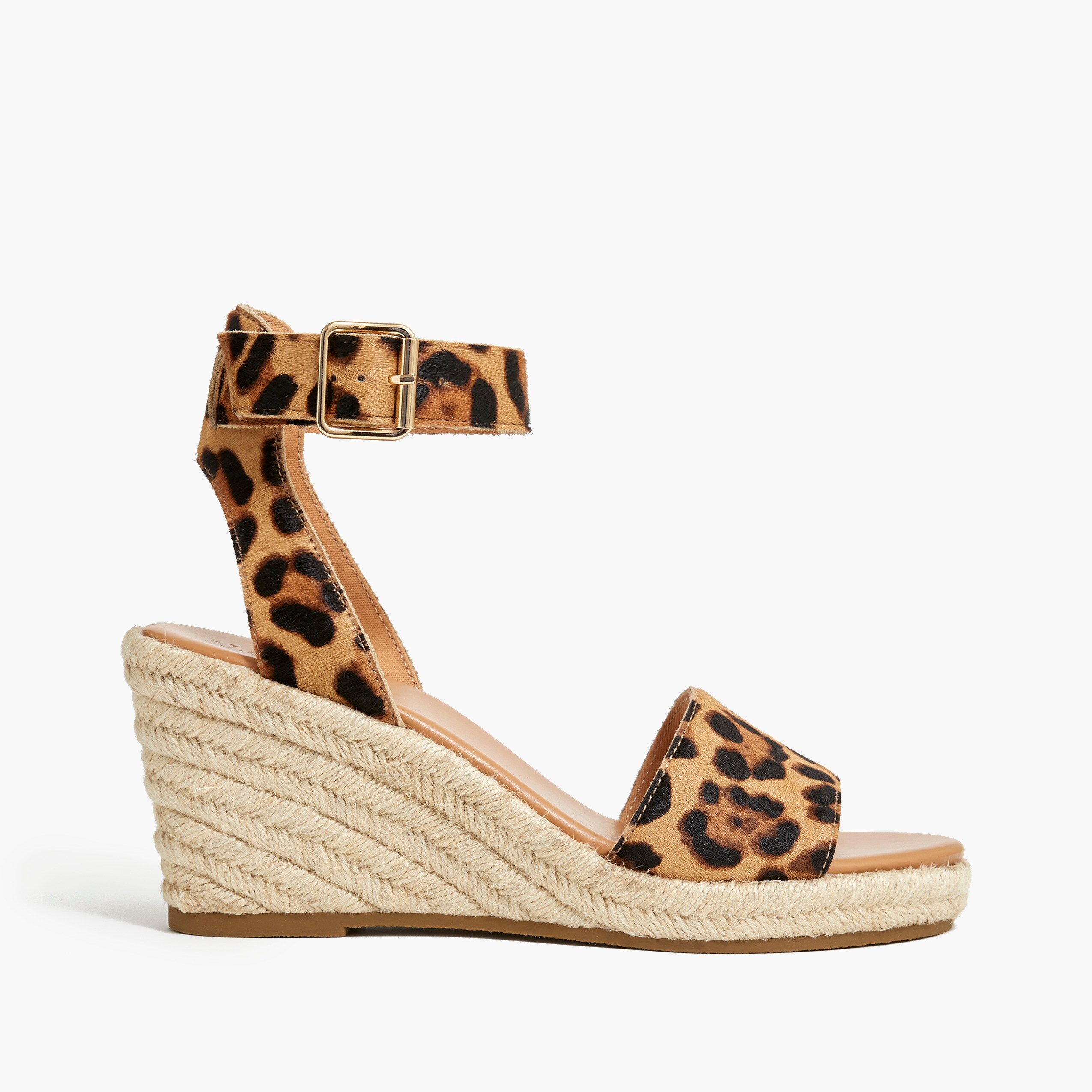 j crew leopard wedges