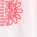 Embroidered cotton tunic cover-up WHITE factory: embroidered cotton tunic cover-up for women