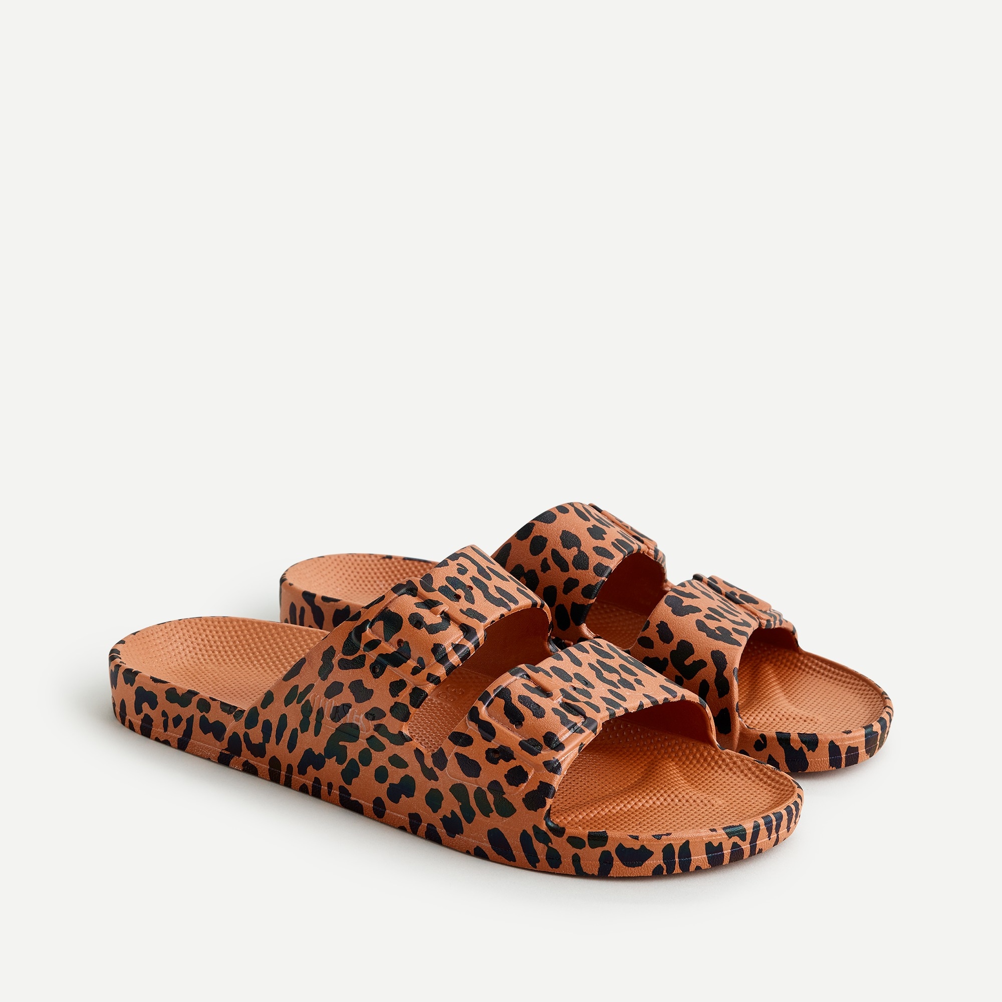 leopard slide slippers