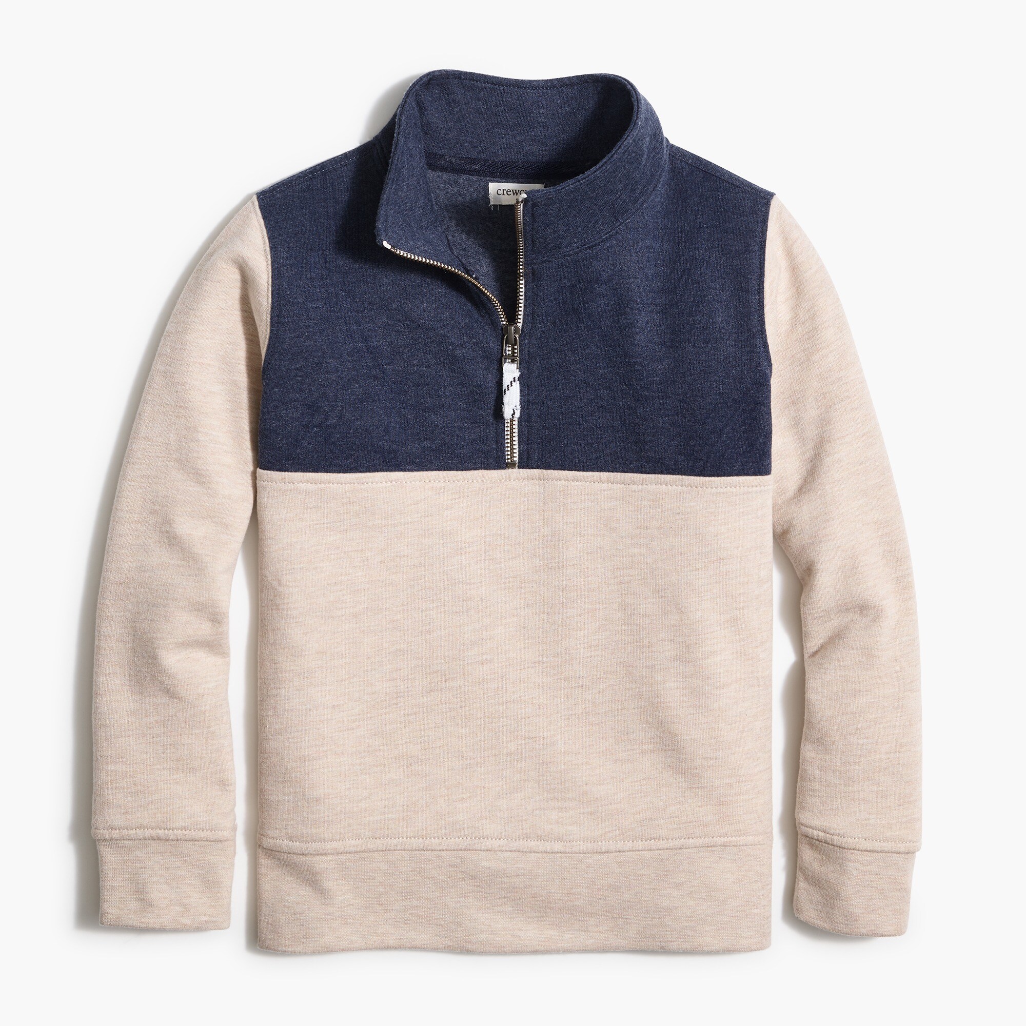 Boys' fleece half-zip sweatshirt