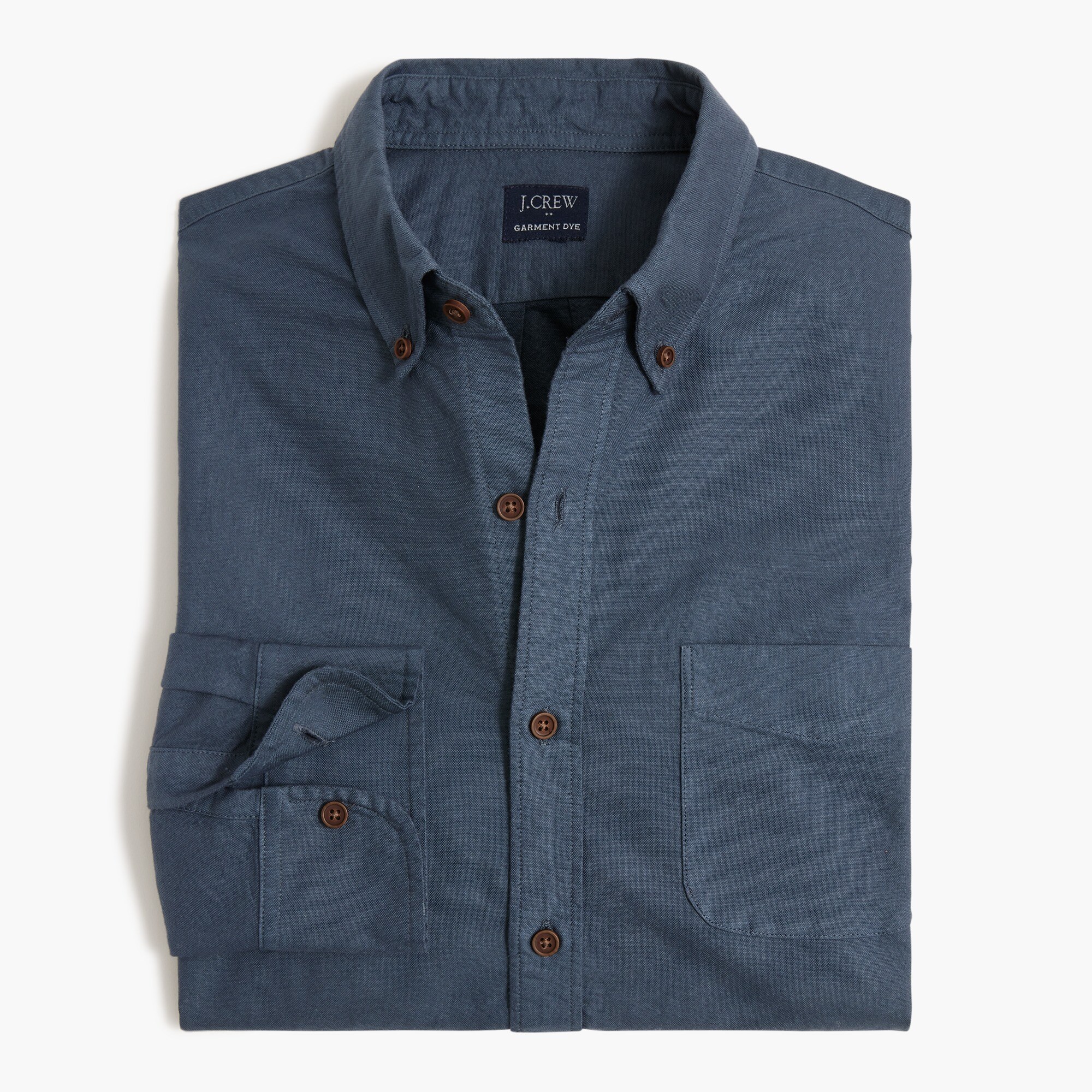Garment-dyed oxford shirt