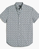 Short-sleeve regular printed flex casual shirt