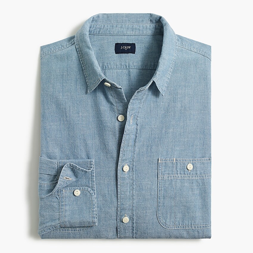 Factory: Chambray Utility Shirt For Men