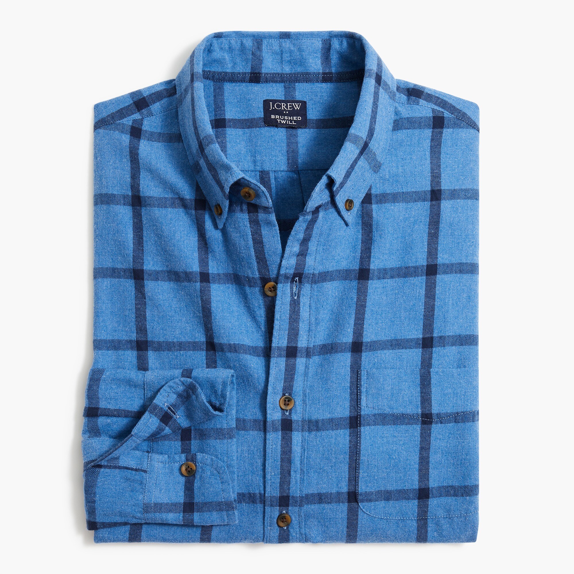 brushed twill shirt for men