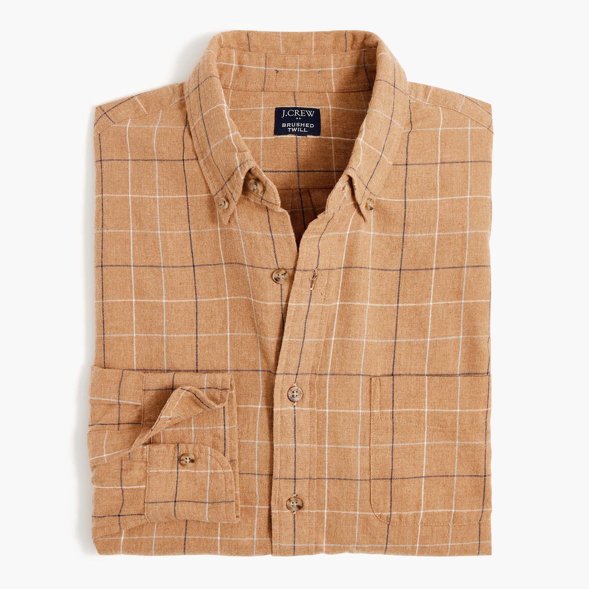 brushed twill shirt for men