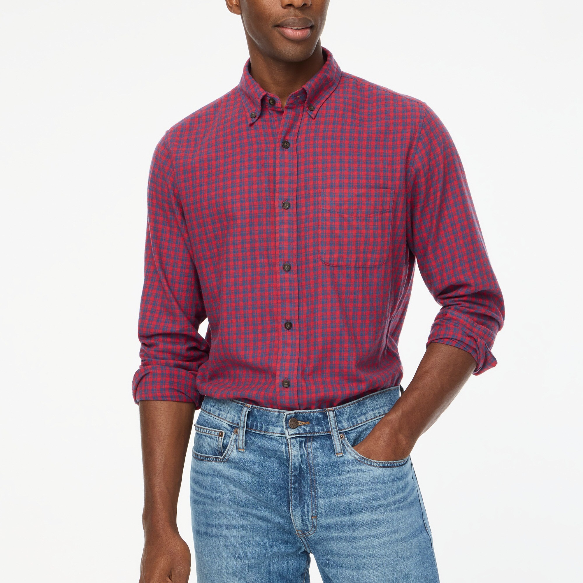 Brushed twill shirt