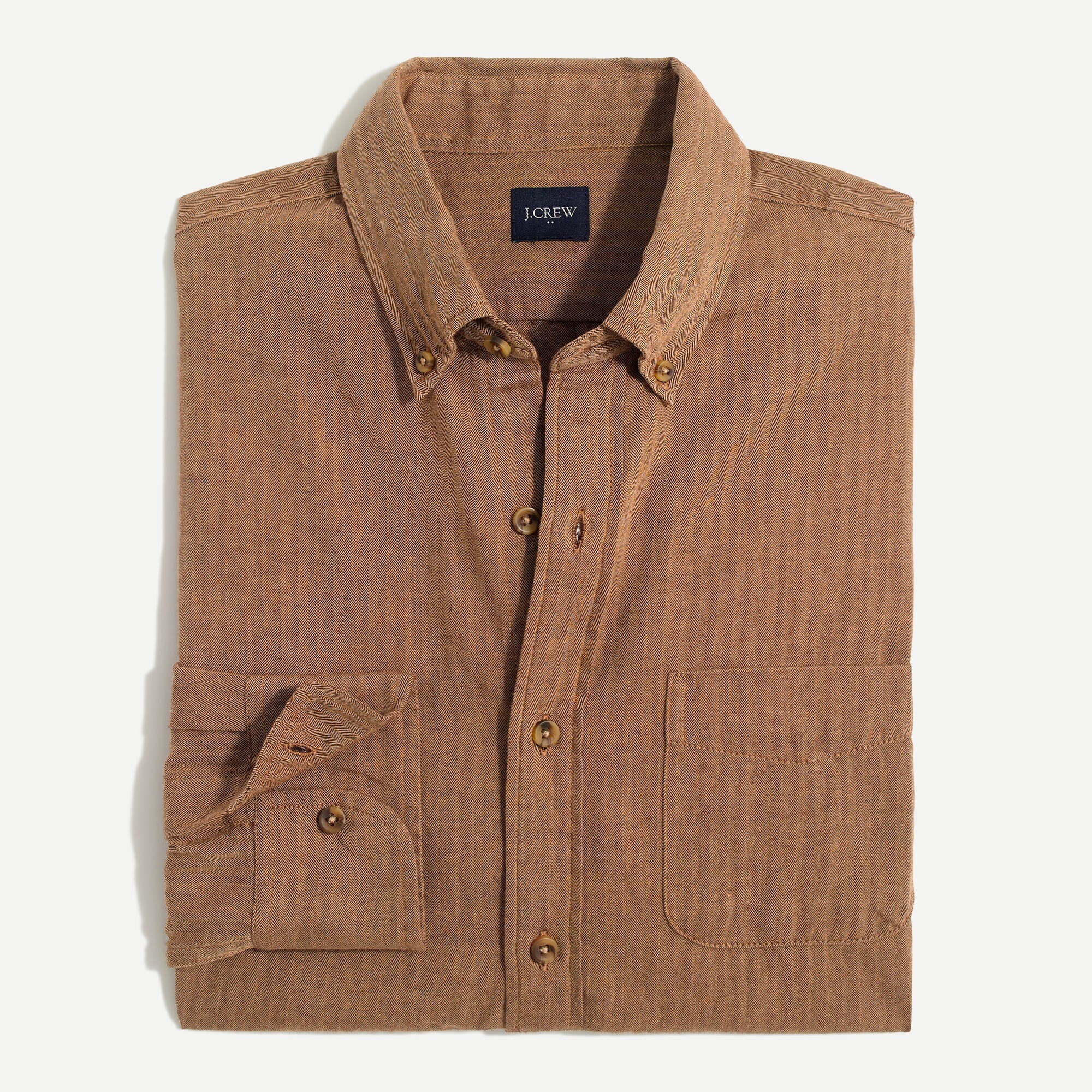 Herringbone brushed twill shirt