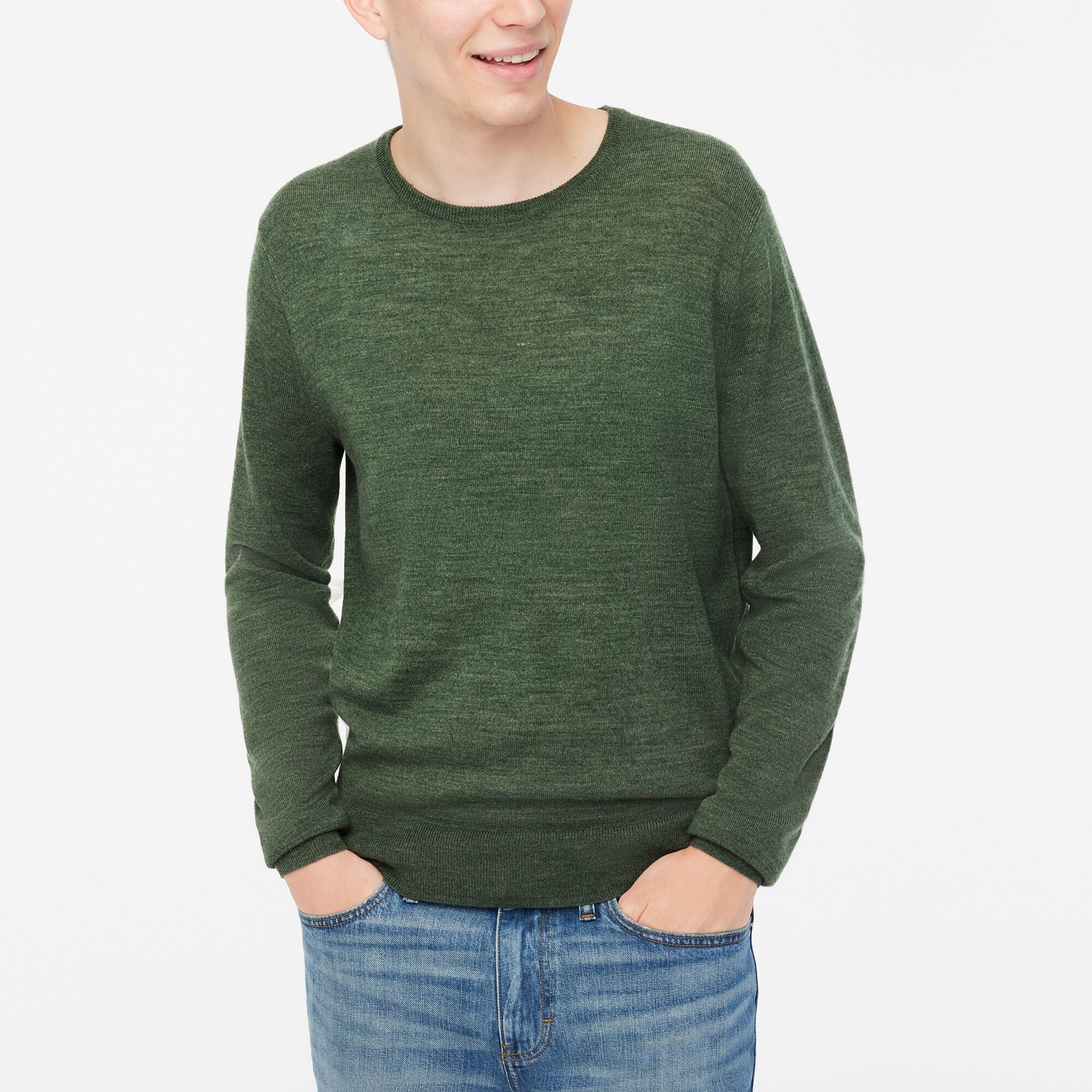 Merino wool-blend crewneck sweater