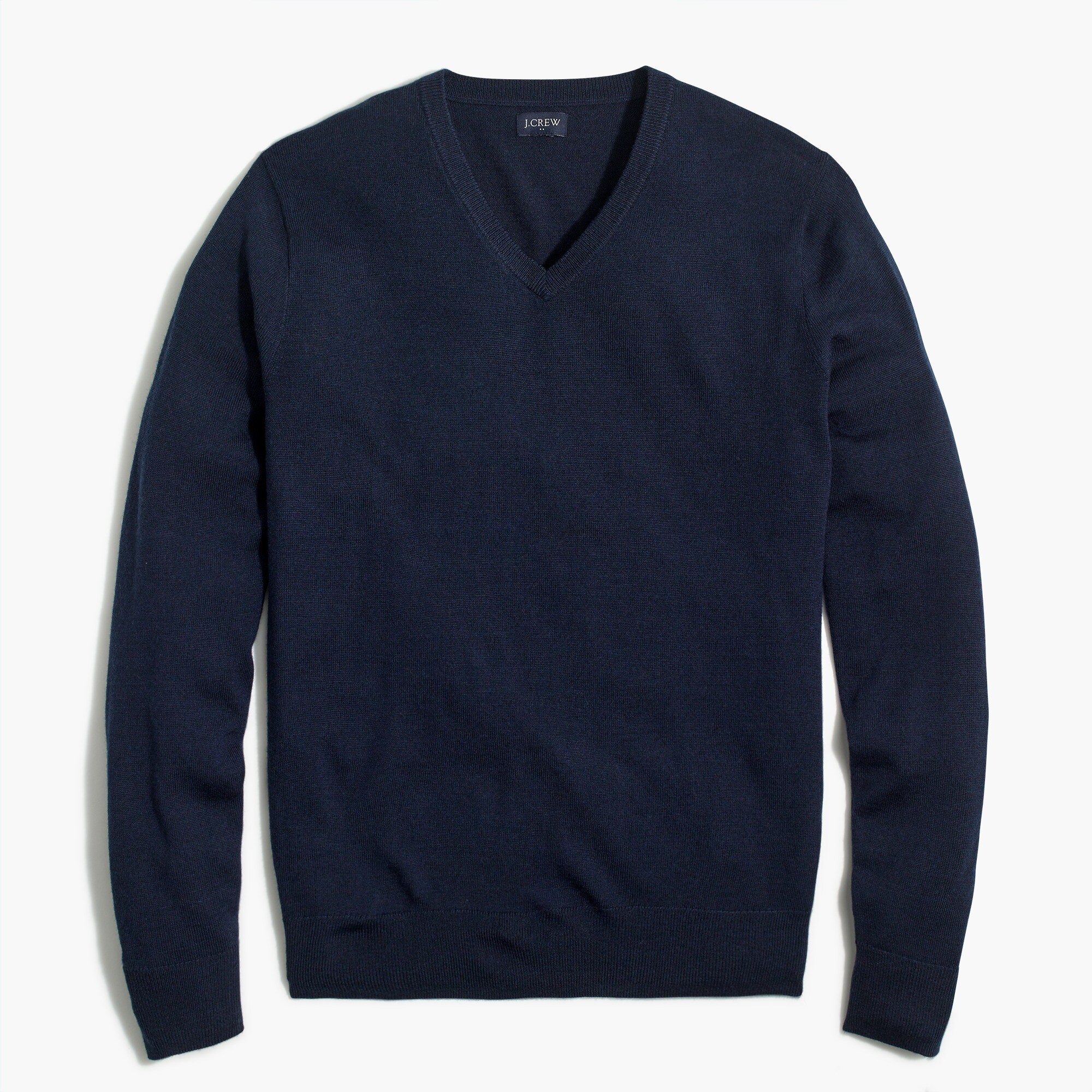 Machine-washable merino wool-blend V-neck sweater
