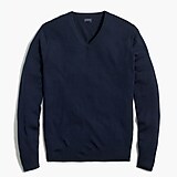 Machine washable merino wool-blend V-neck sweater
