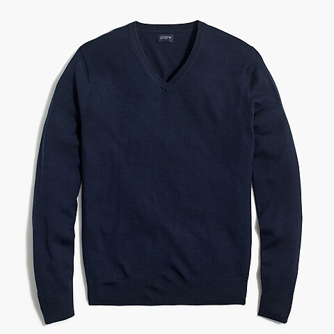 mens Washable merino wool-blend V-neck sweater