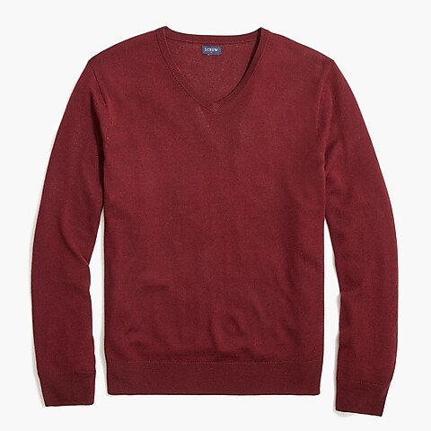 mens Machine washable merino wool-blend V-neck sweater