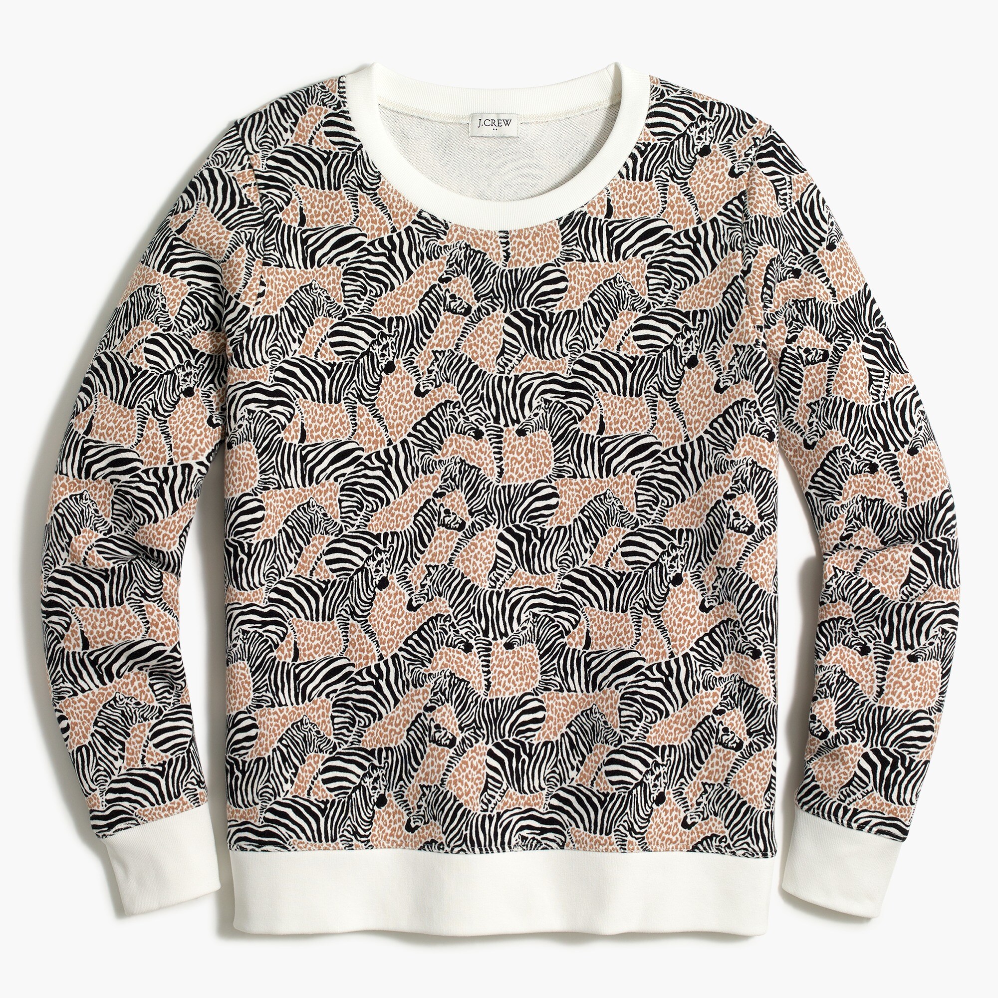 printed crewneck sweatshirt for women