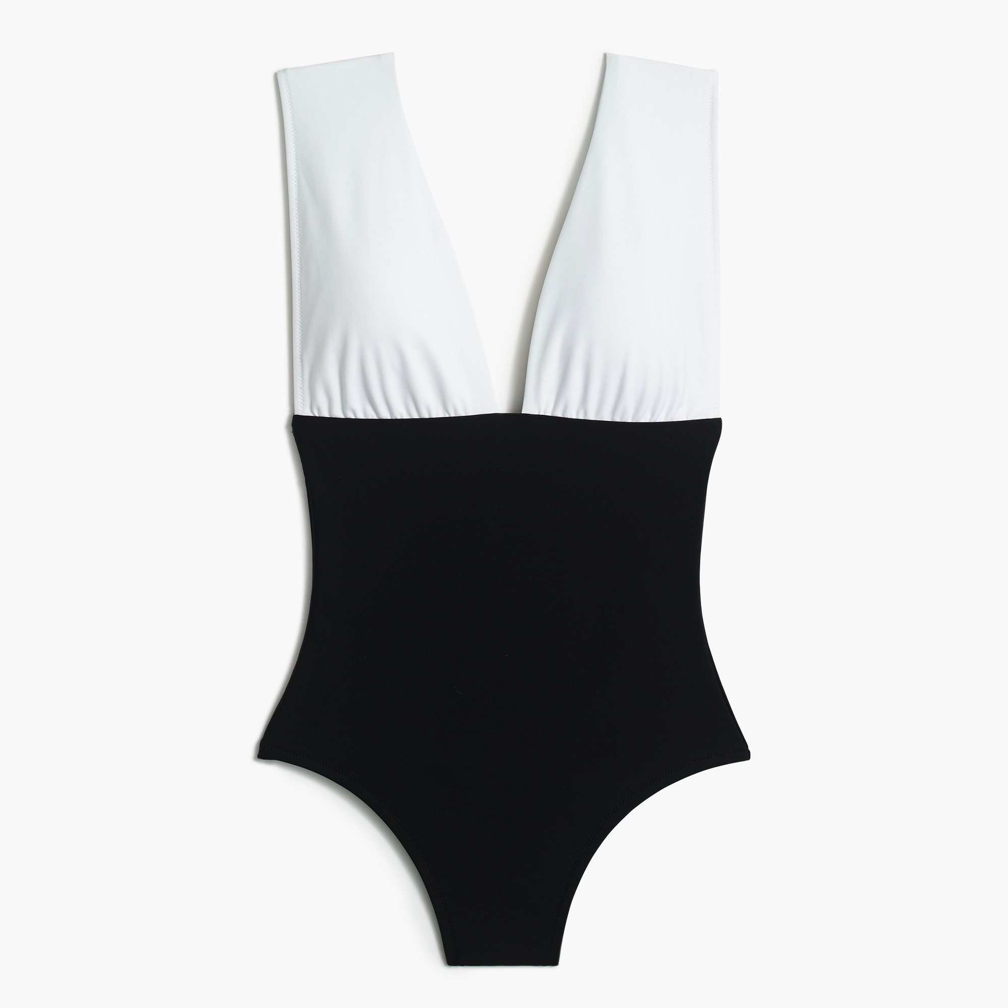 Plunging V-neck one-piece swimsuit