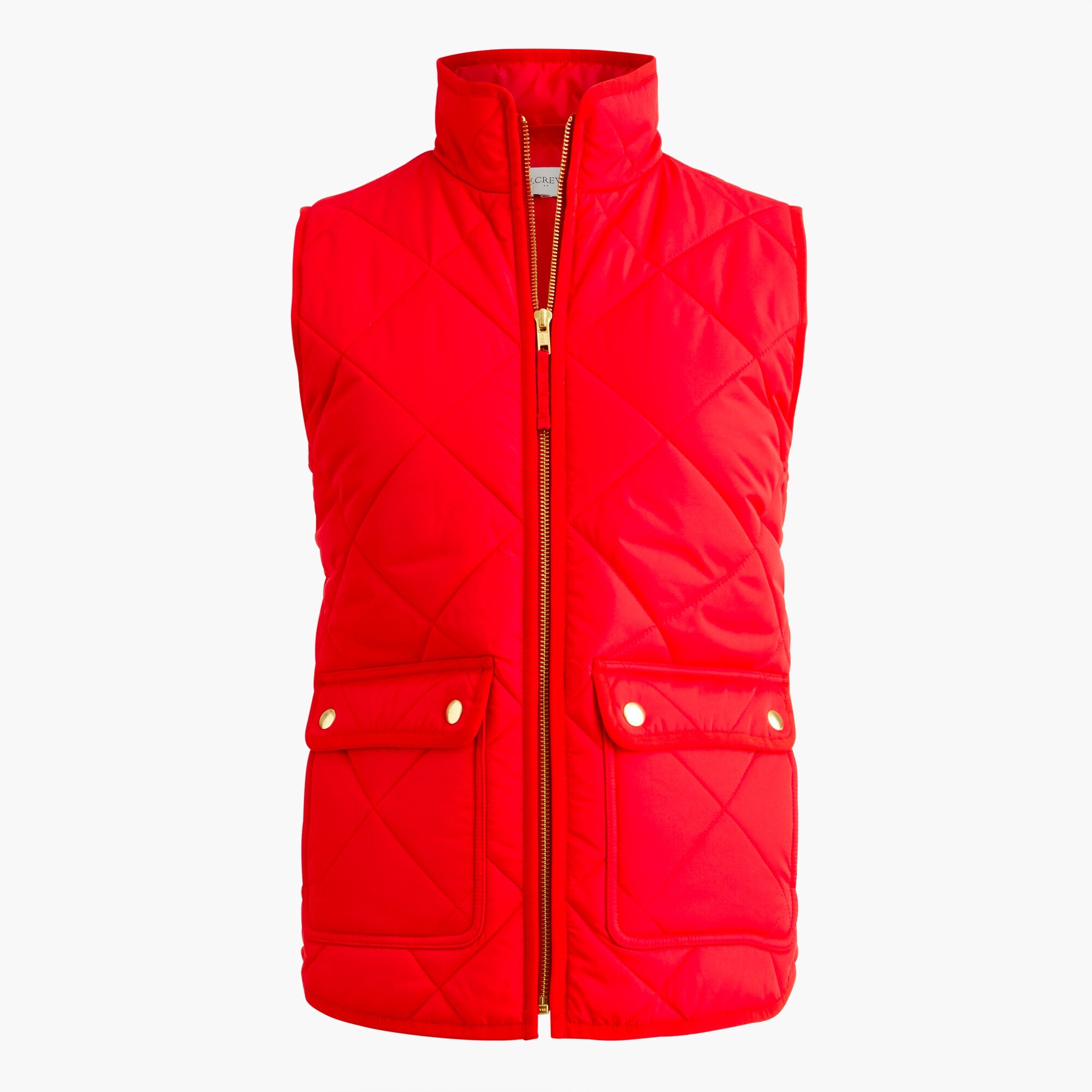 Puffer vest with snap pockets