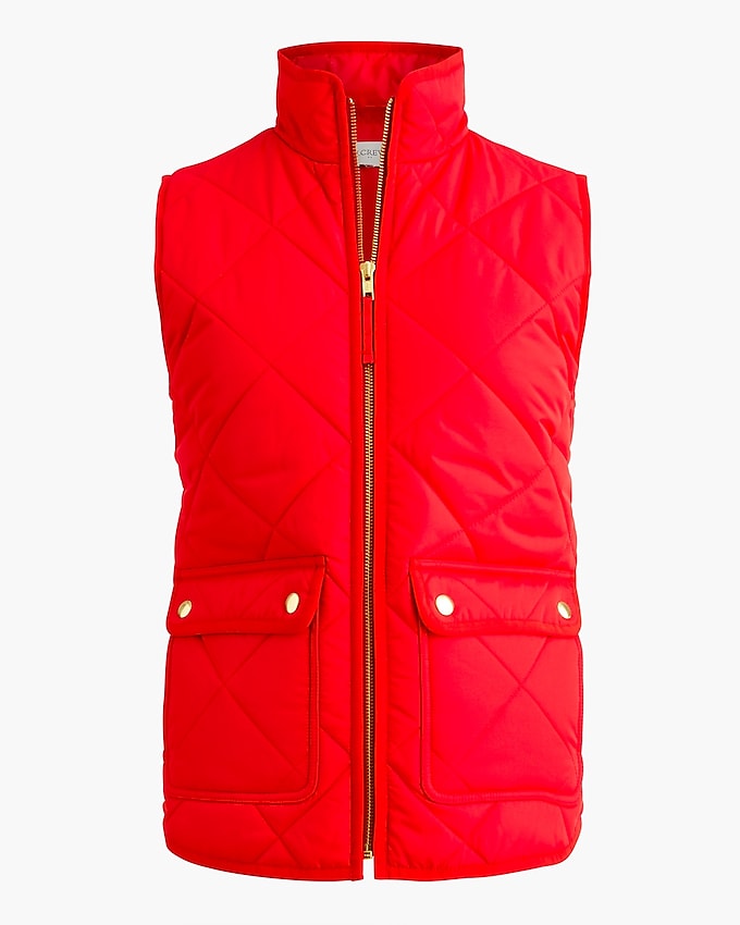 factory: puffer vest with snap pockets for women, right side, view zoomed