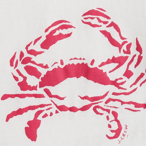 Crab graphic tee JC CRAB factory: crab graphic tee for women