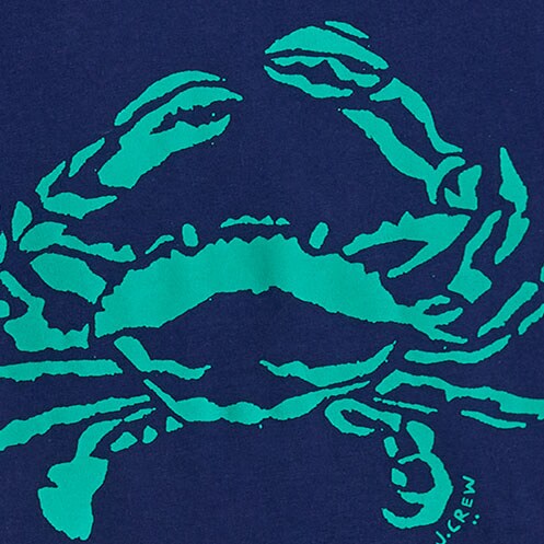 Crab graphic tee JC CRAB factory: crab graphic tee for women