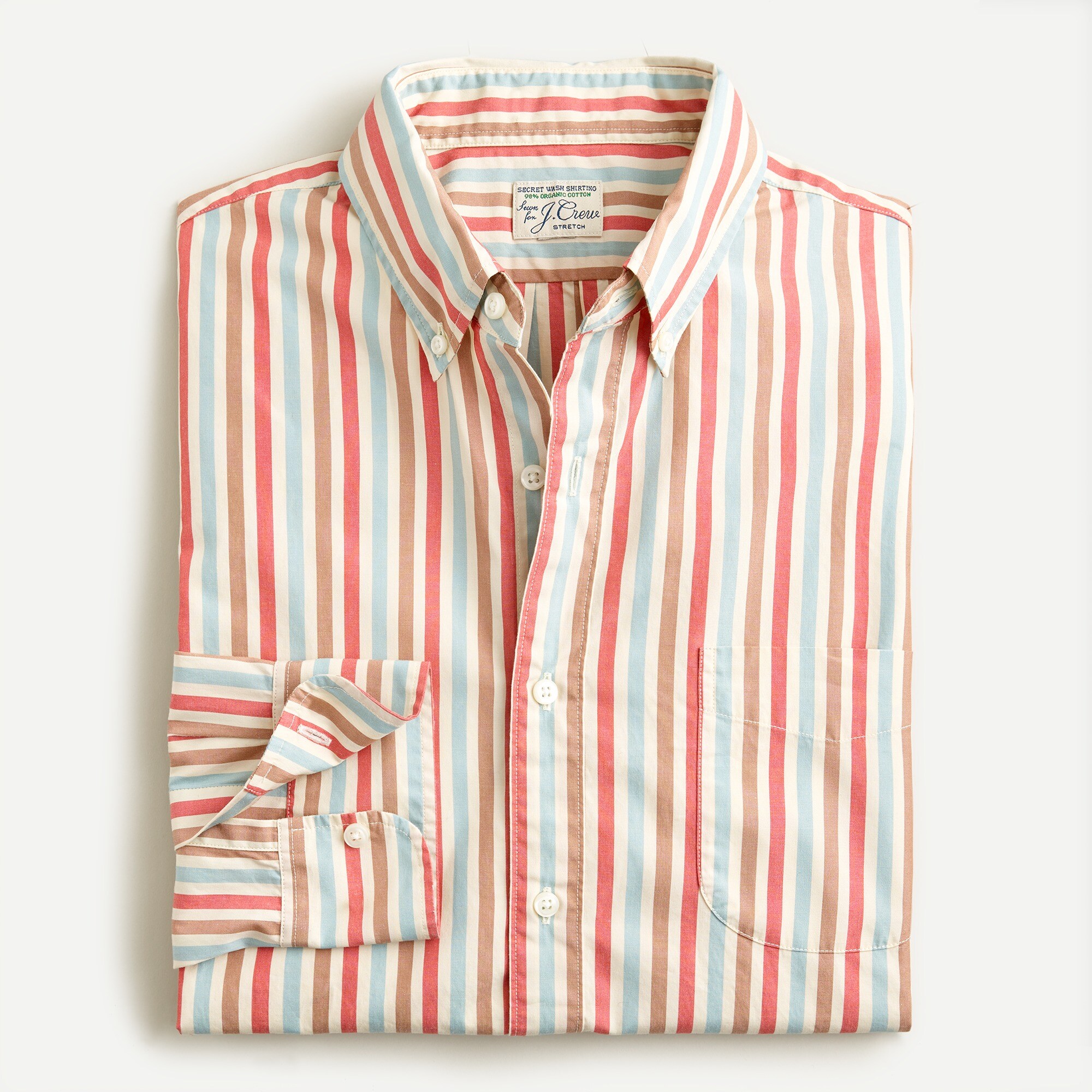 Stretch Secret Wash cotton poplin shirt