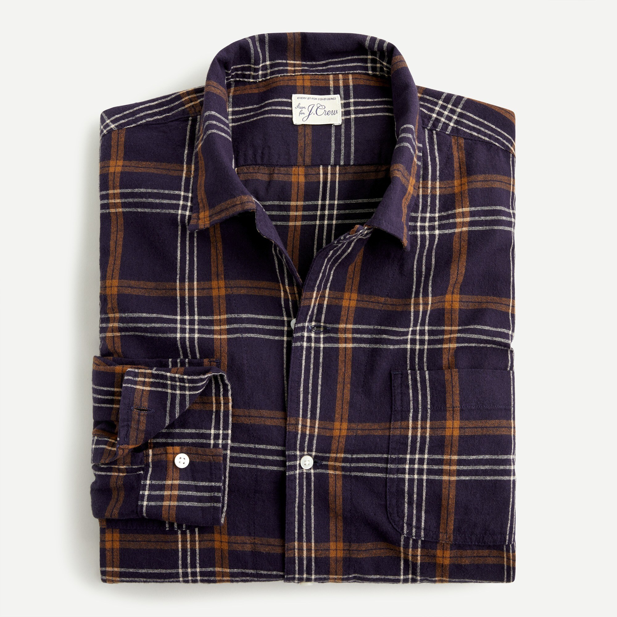 J.Crew Rustic Cotton Campcollar Shirt In Plaid For Men