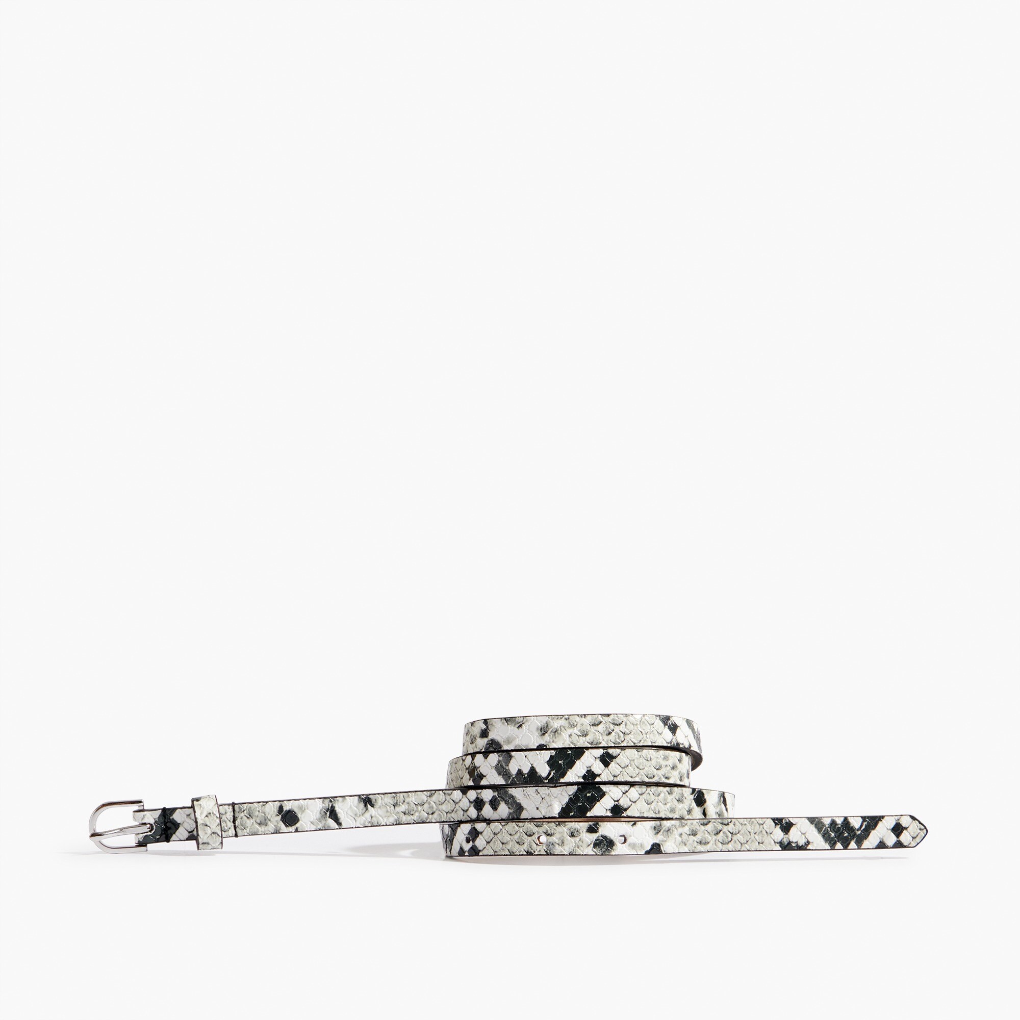 Snakeskin skinny belt