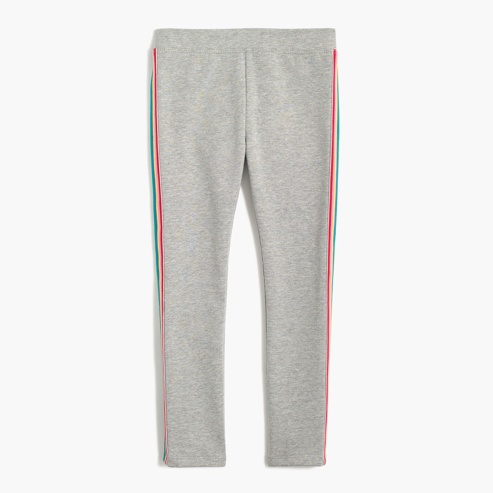 Girls' cozy rainbow striped leggings