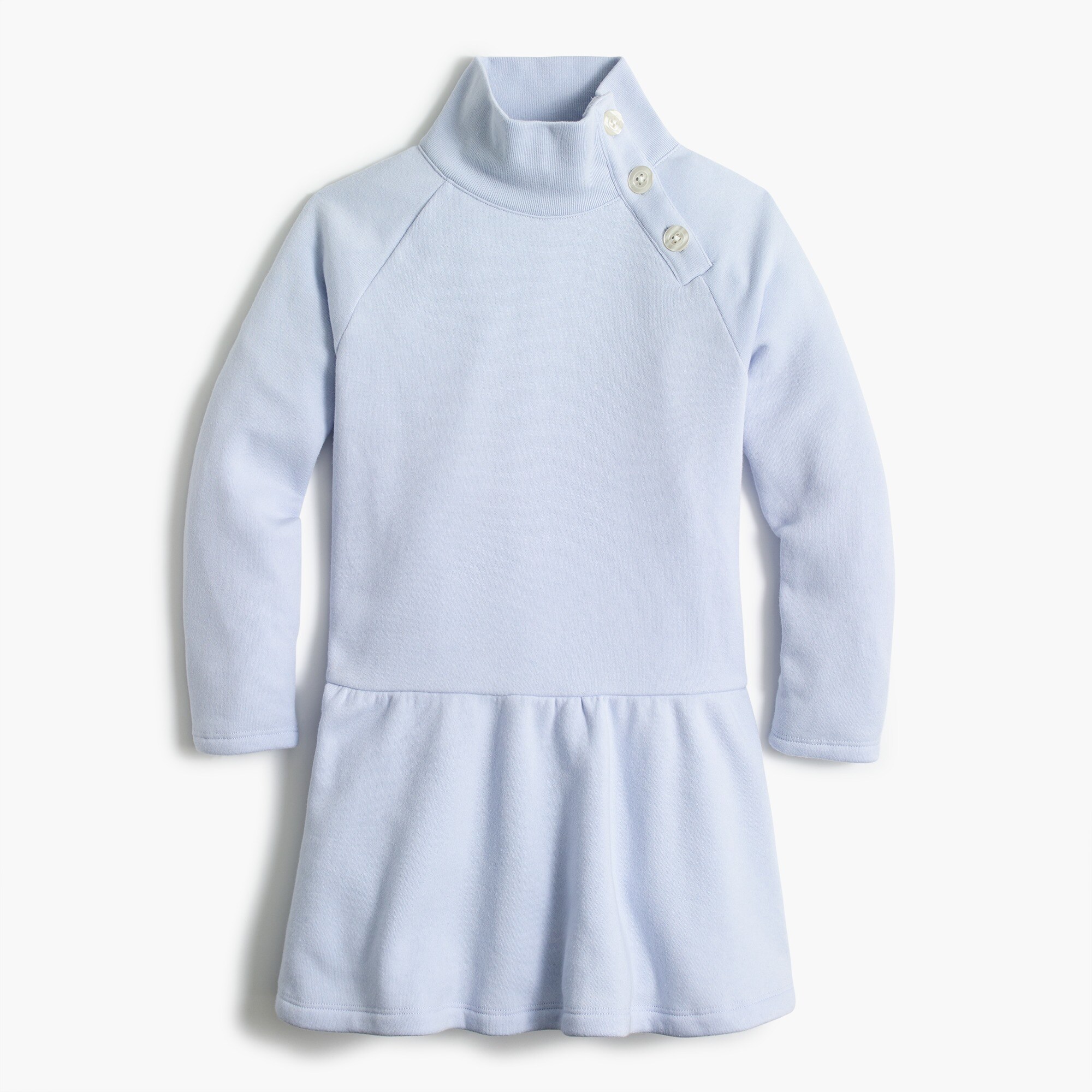 Girls' button-neck sweatshirt dress