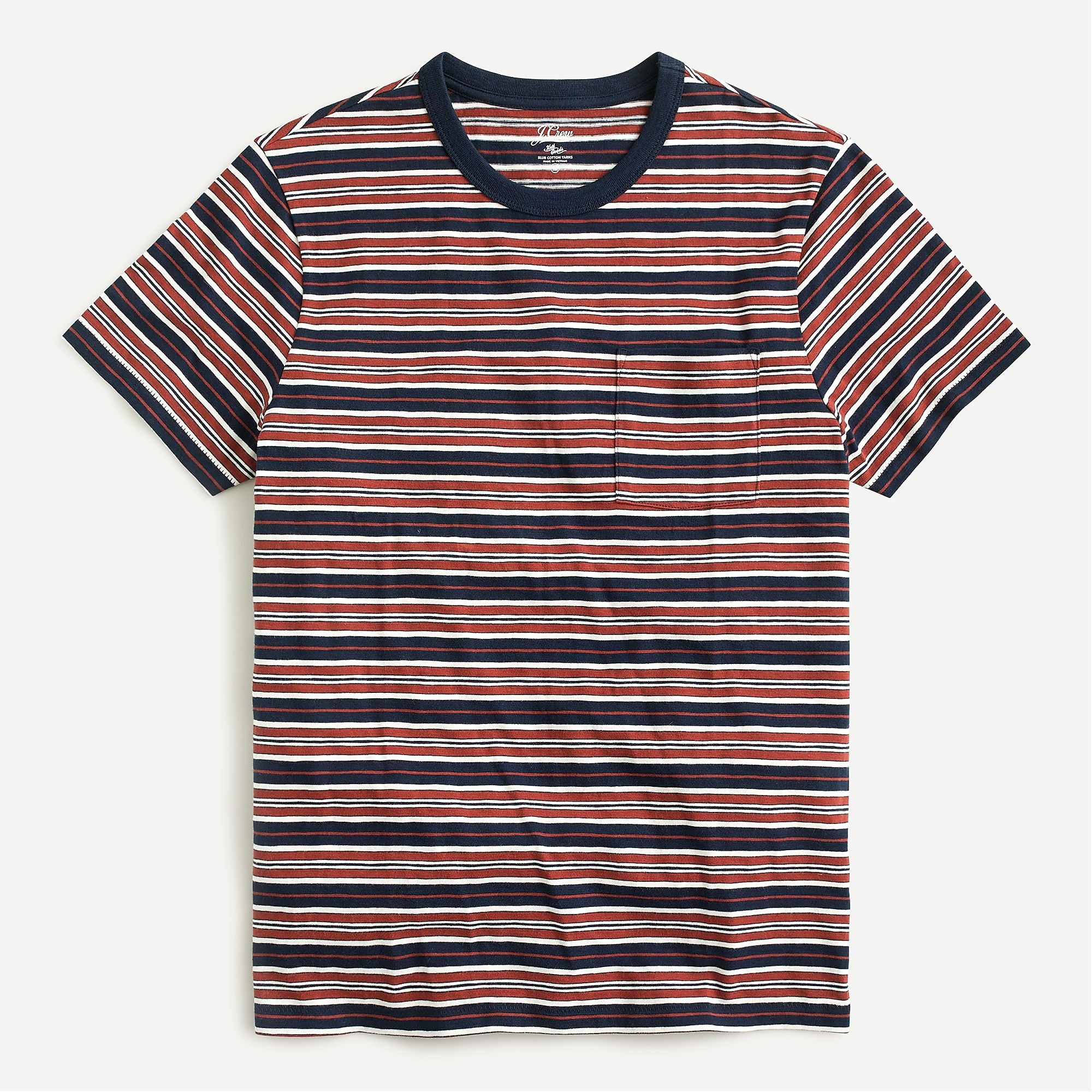 J.Crew: Slub Cotton Pocket T-shirt In Stripe For Men