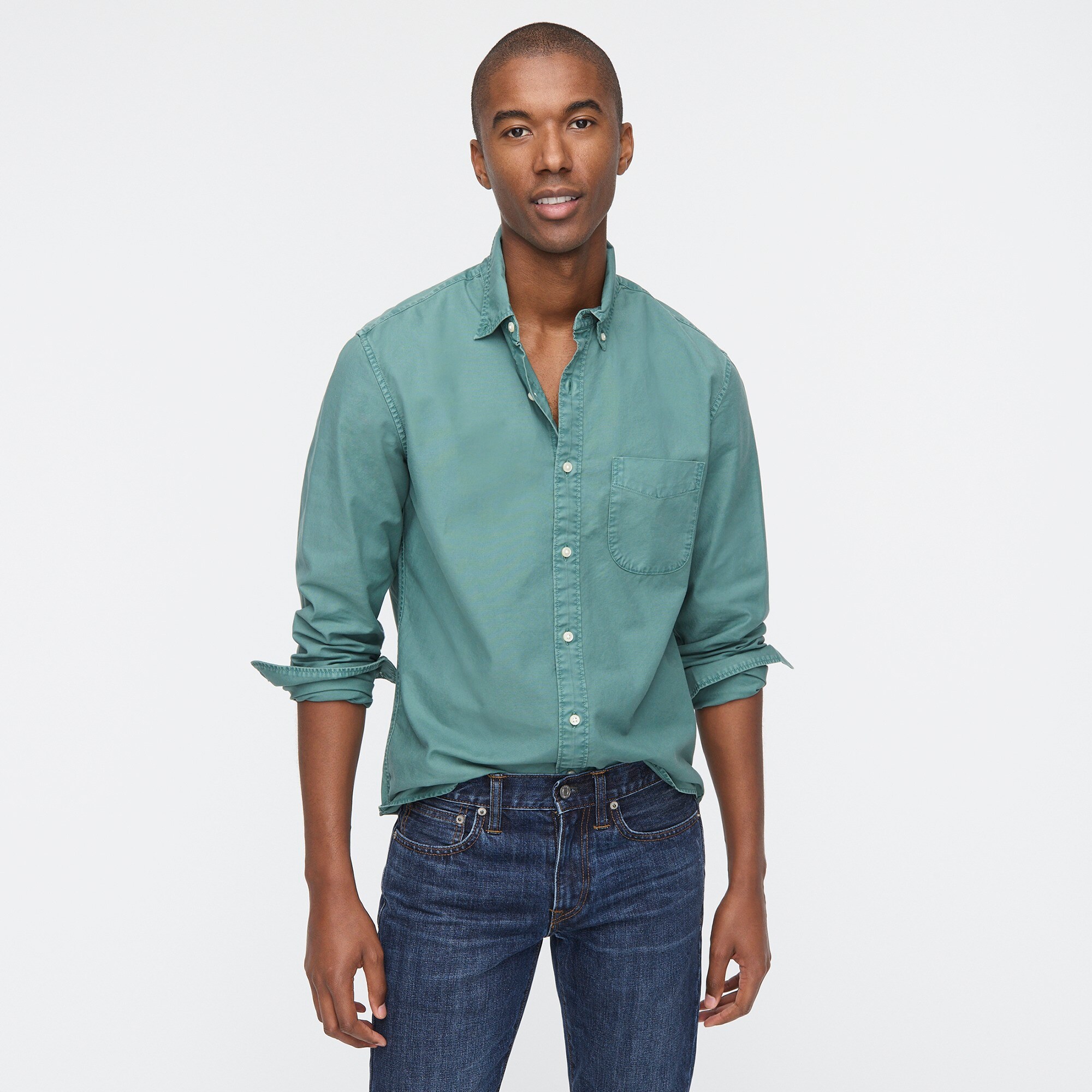 j crew pima oxford