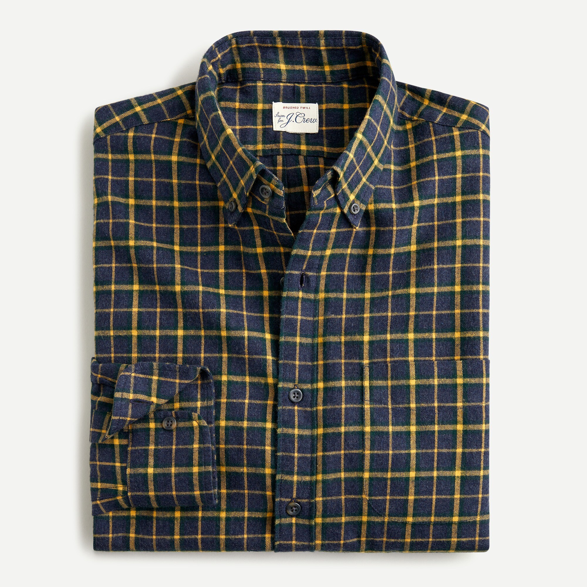 Brushed twill shirt in plaid