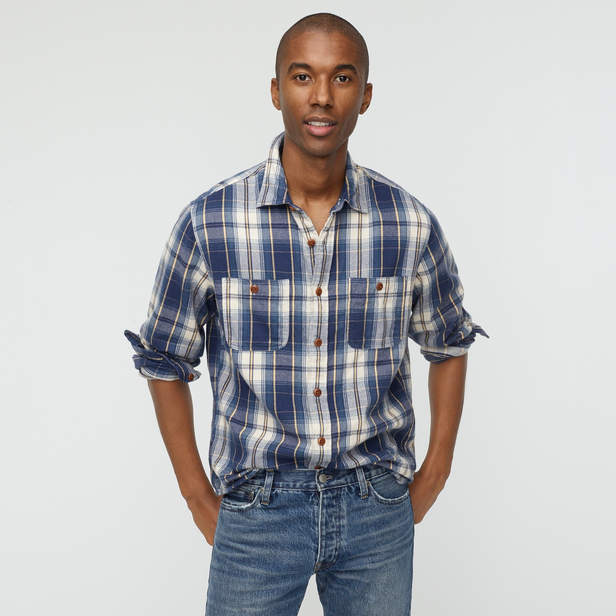 j crew slim fit flannel