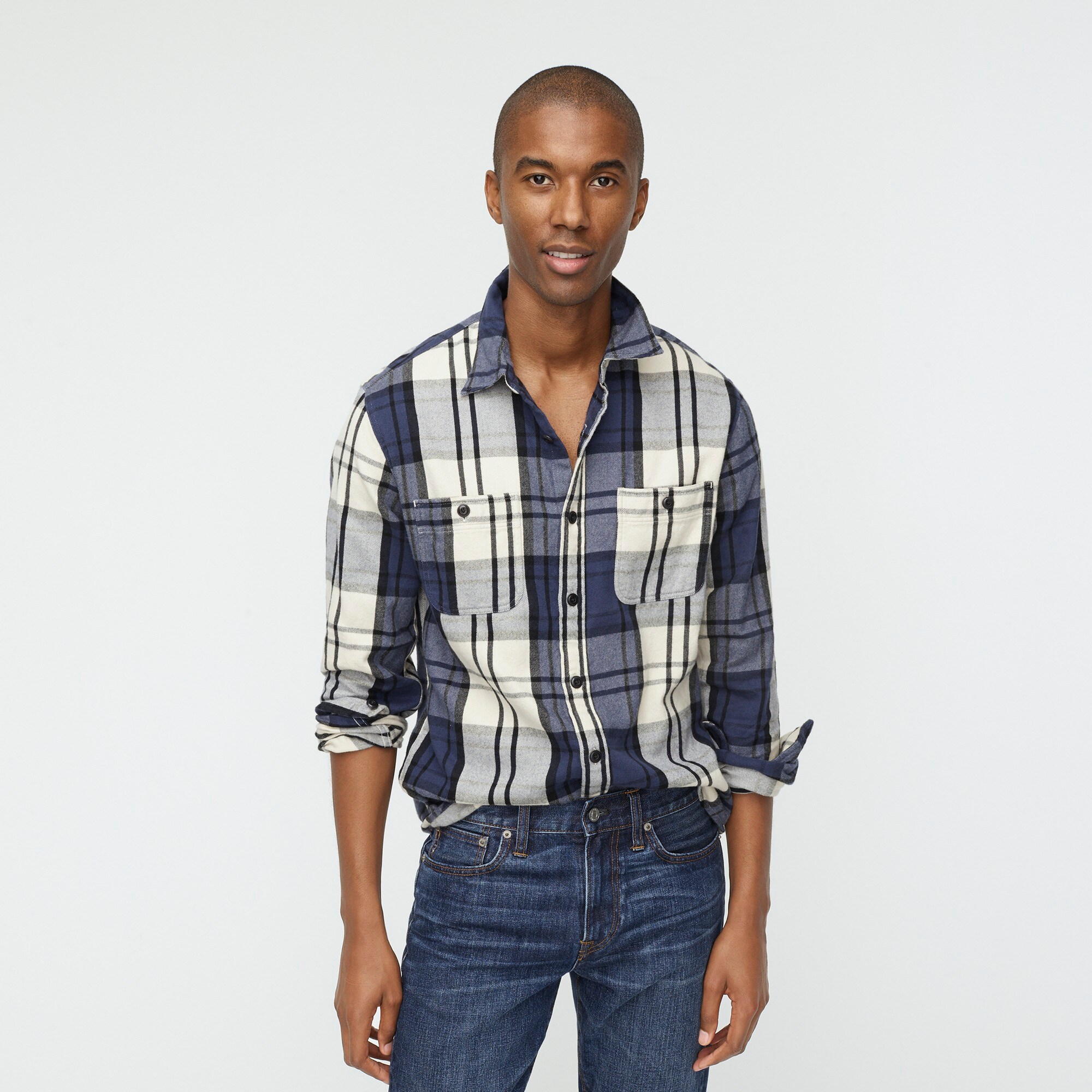 j crew slim fit flannel
