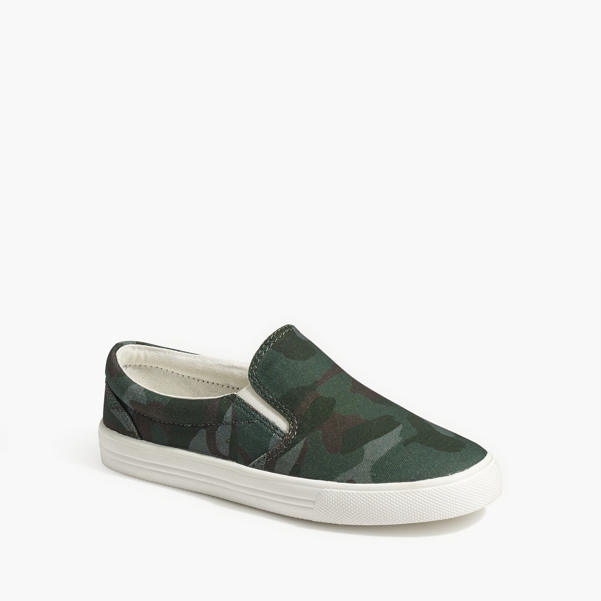 kids' camo slip-on sneakers for boys