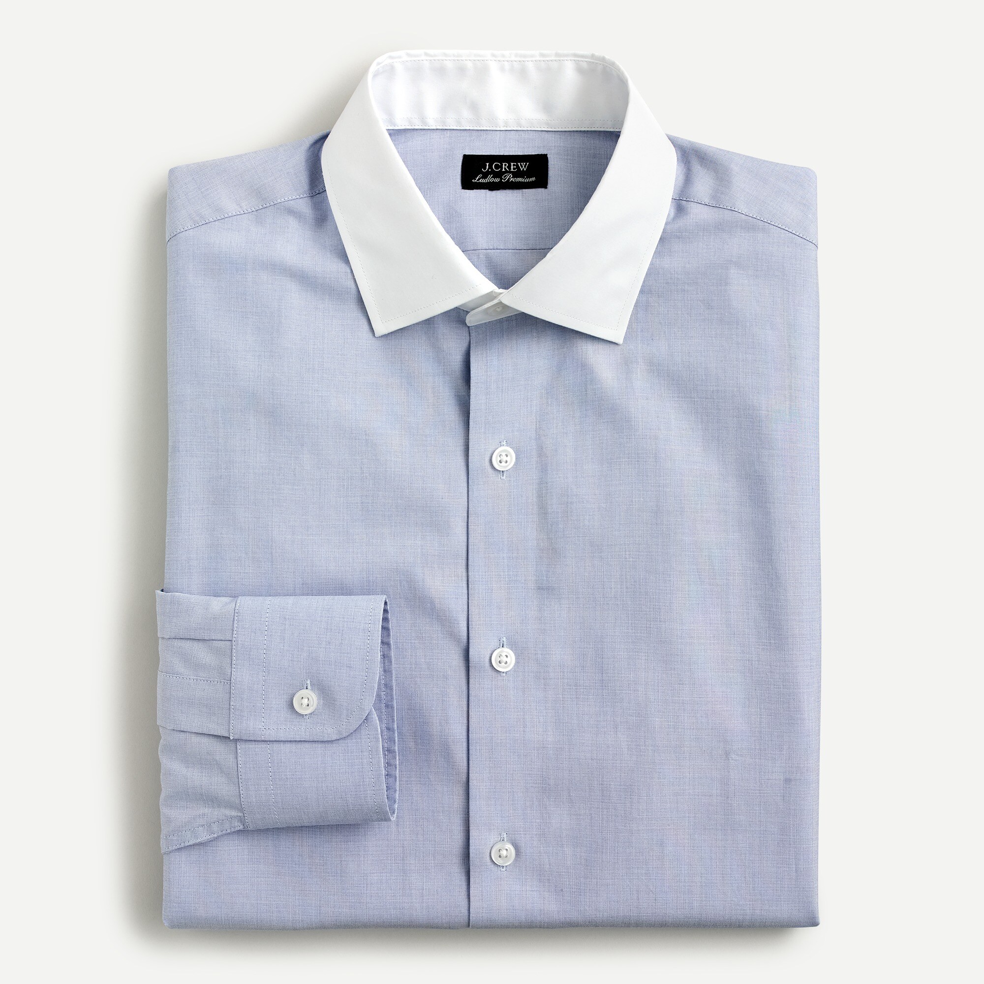 Slim-fit Ludlow Premium Fine Cotton Dress Shirt With Contrast Collar For  Men | J.Crew