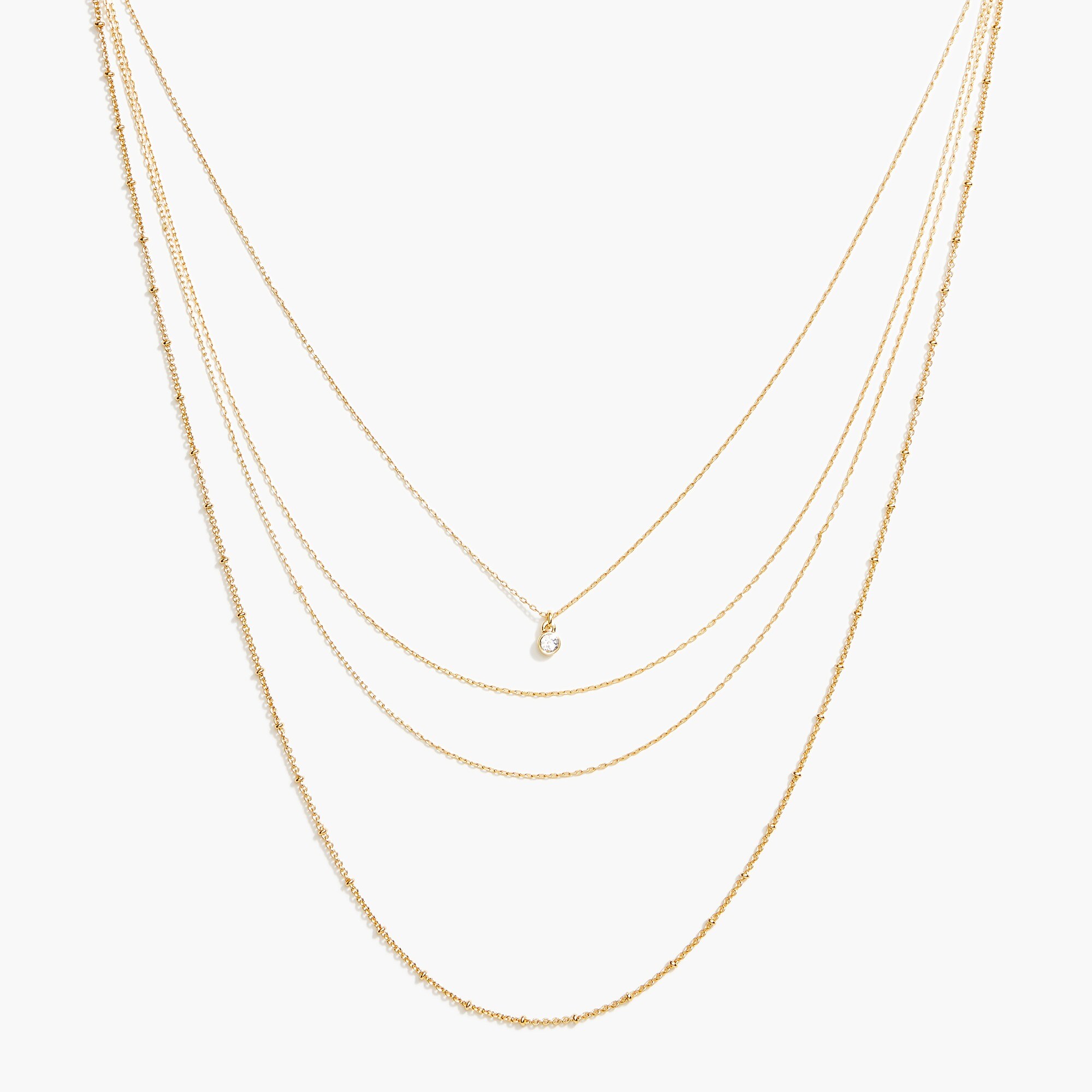 Multichain layering necklace