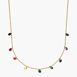 Multi-rainbow disc necklace