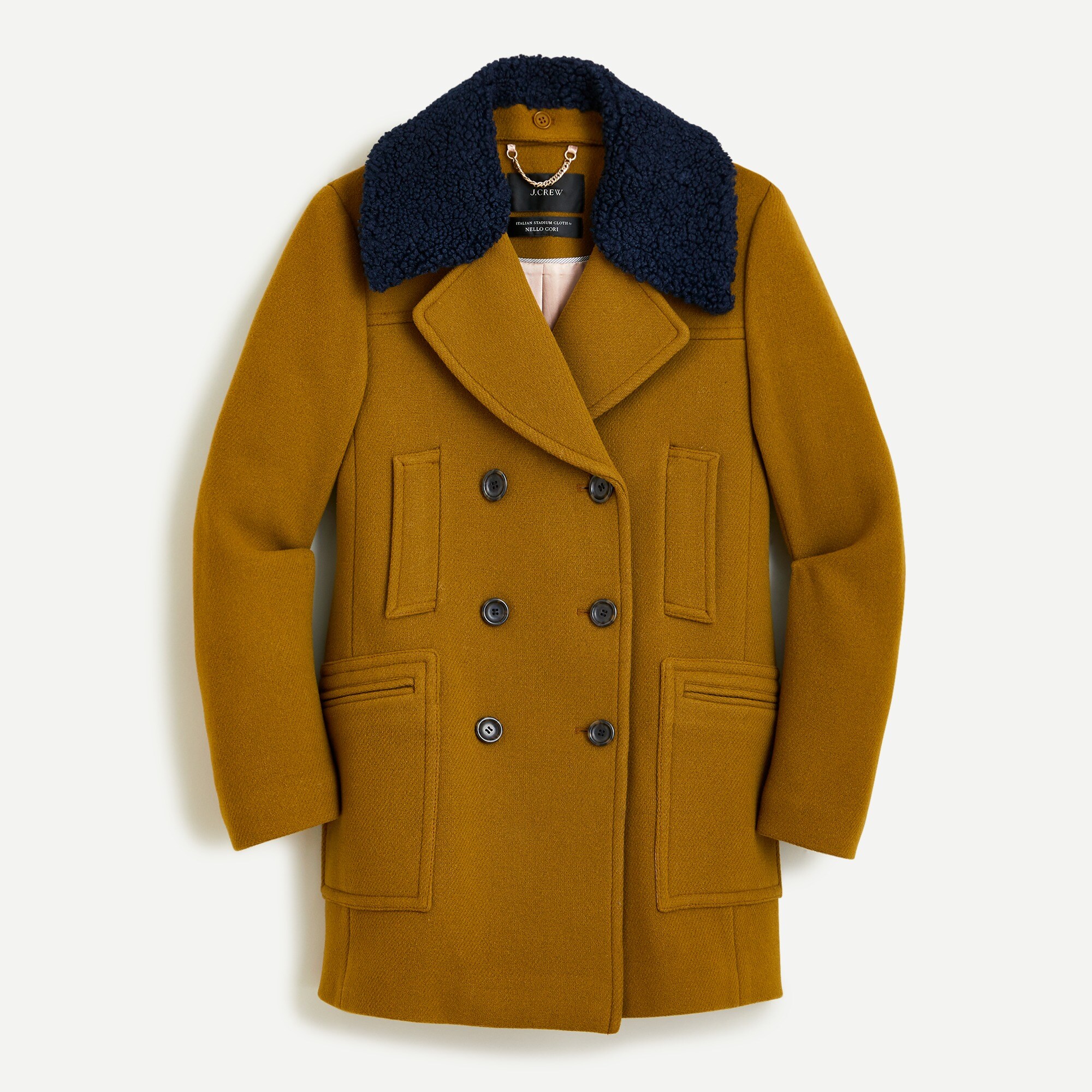 Peacoat in Italian stadium-cloth wool
