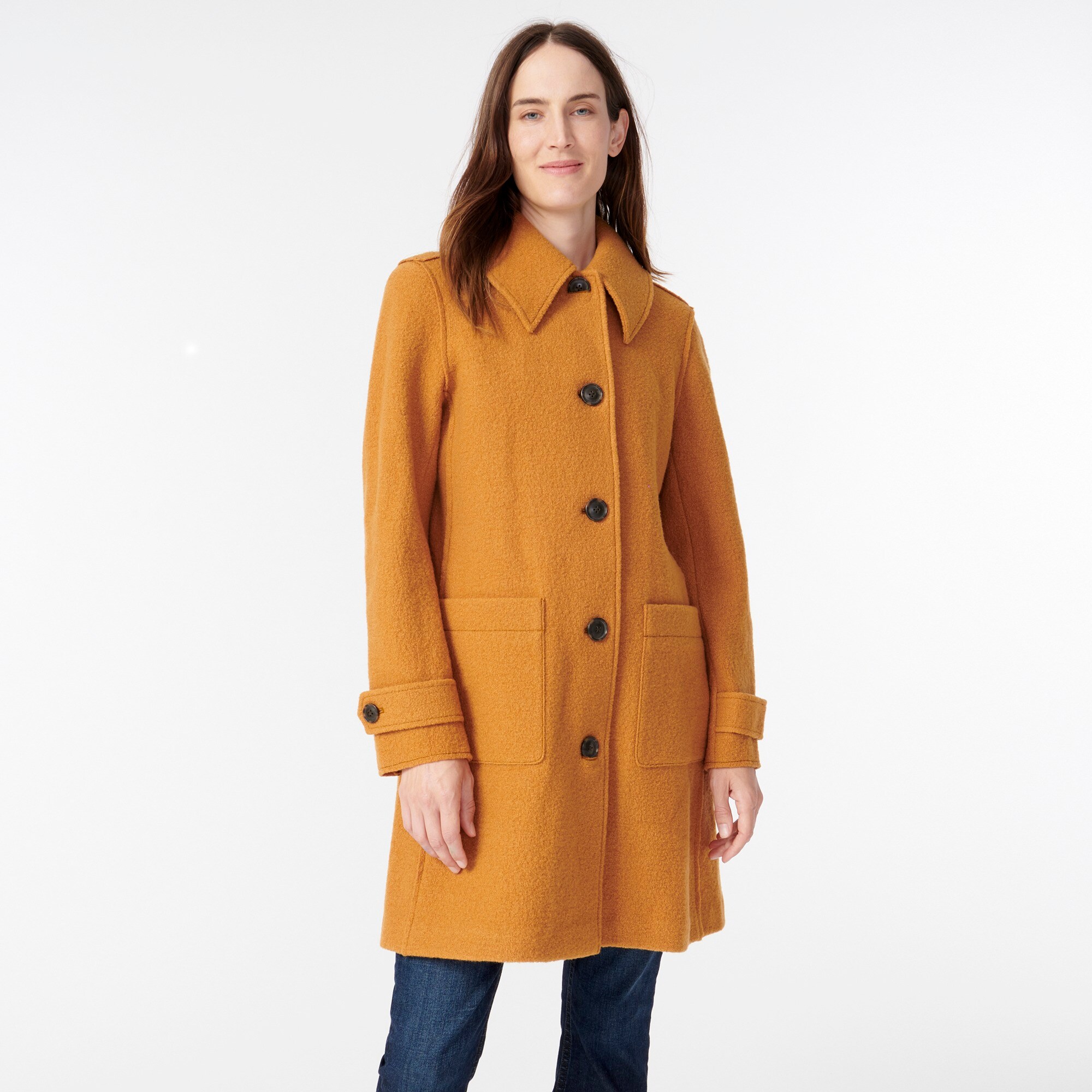 Lady Coat In Italian Boiled Wool For Women