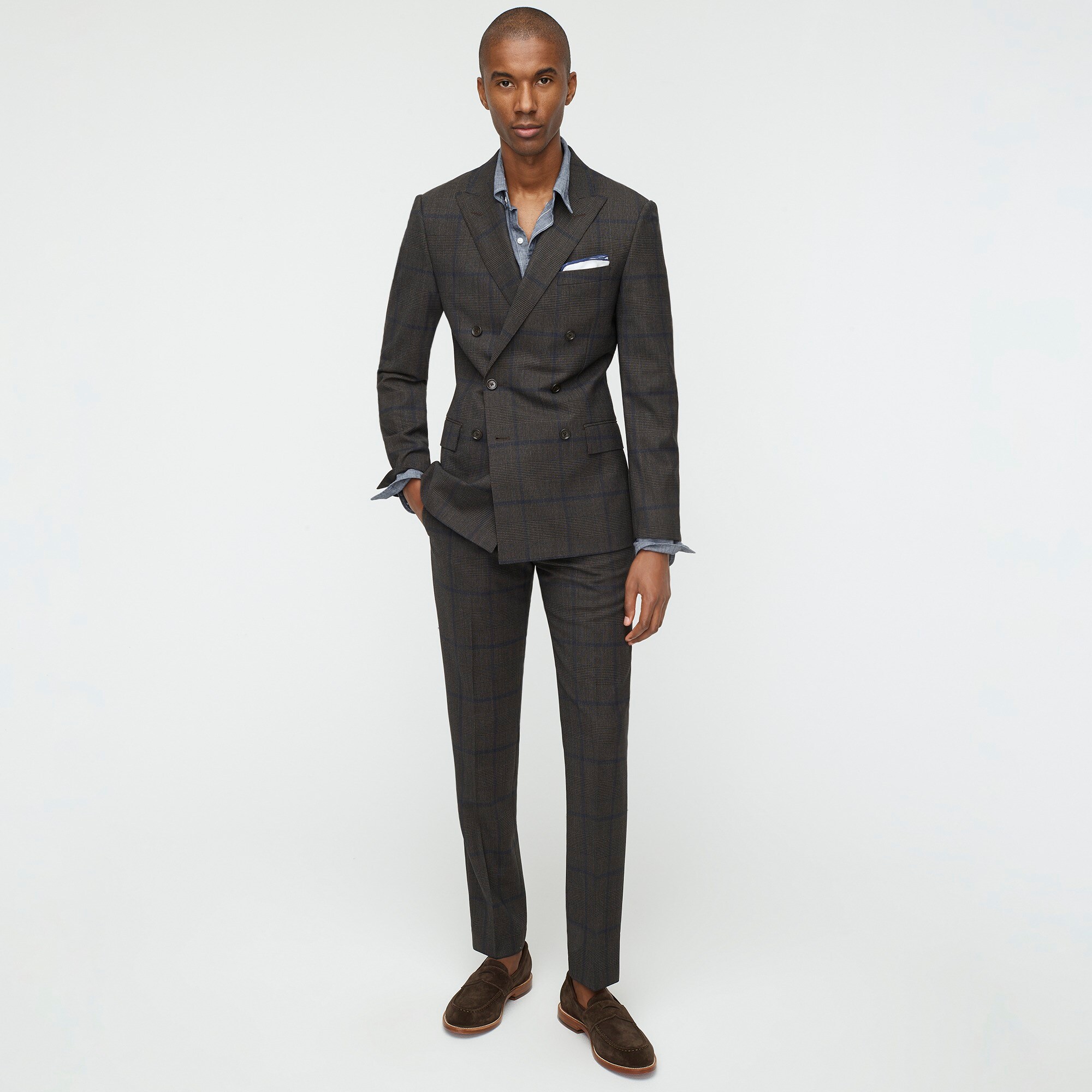 mens skinny double breasted suit