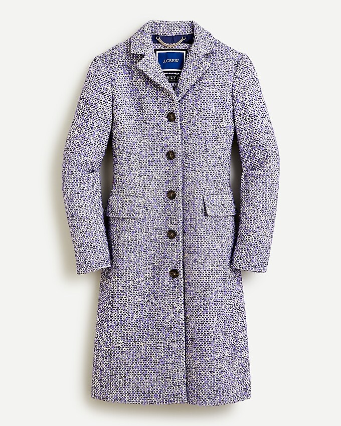 j.crew: lady coat in italian tweed for women, right side, view zoomed