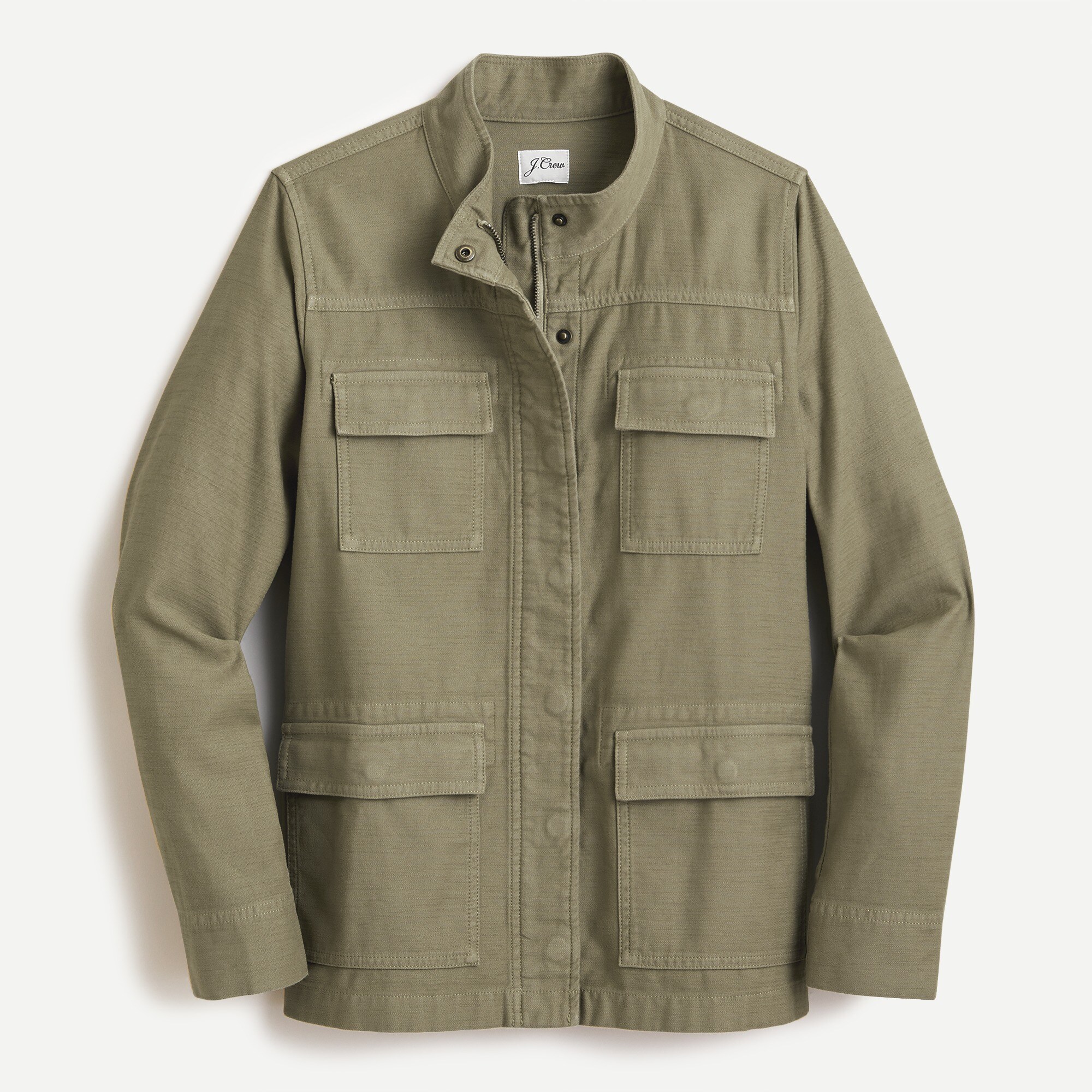 Garment-dyed military jacket