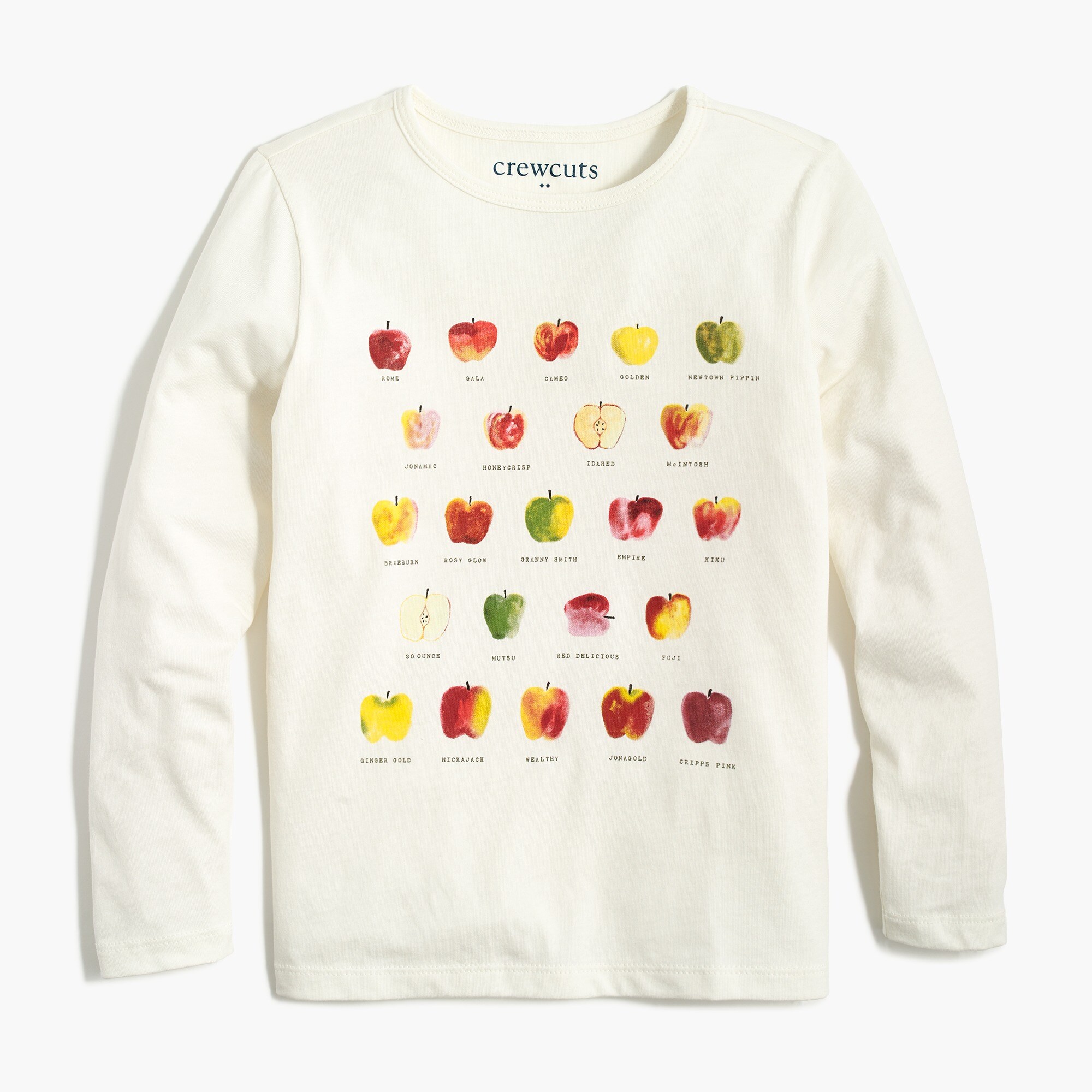Girls' apple graphic tee