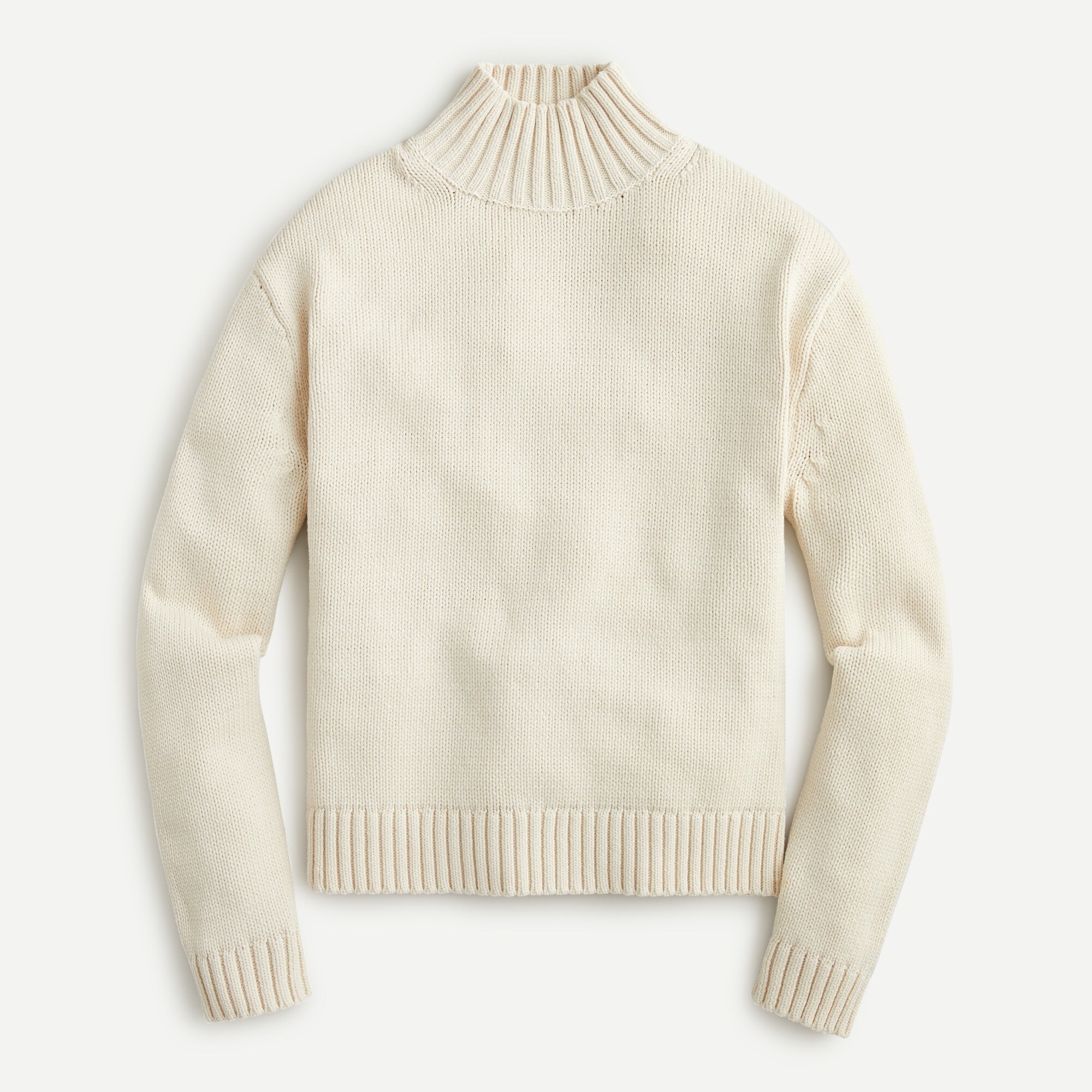 Mockneck sweater in cotton blend
